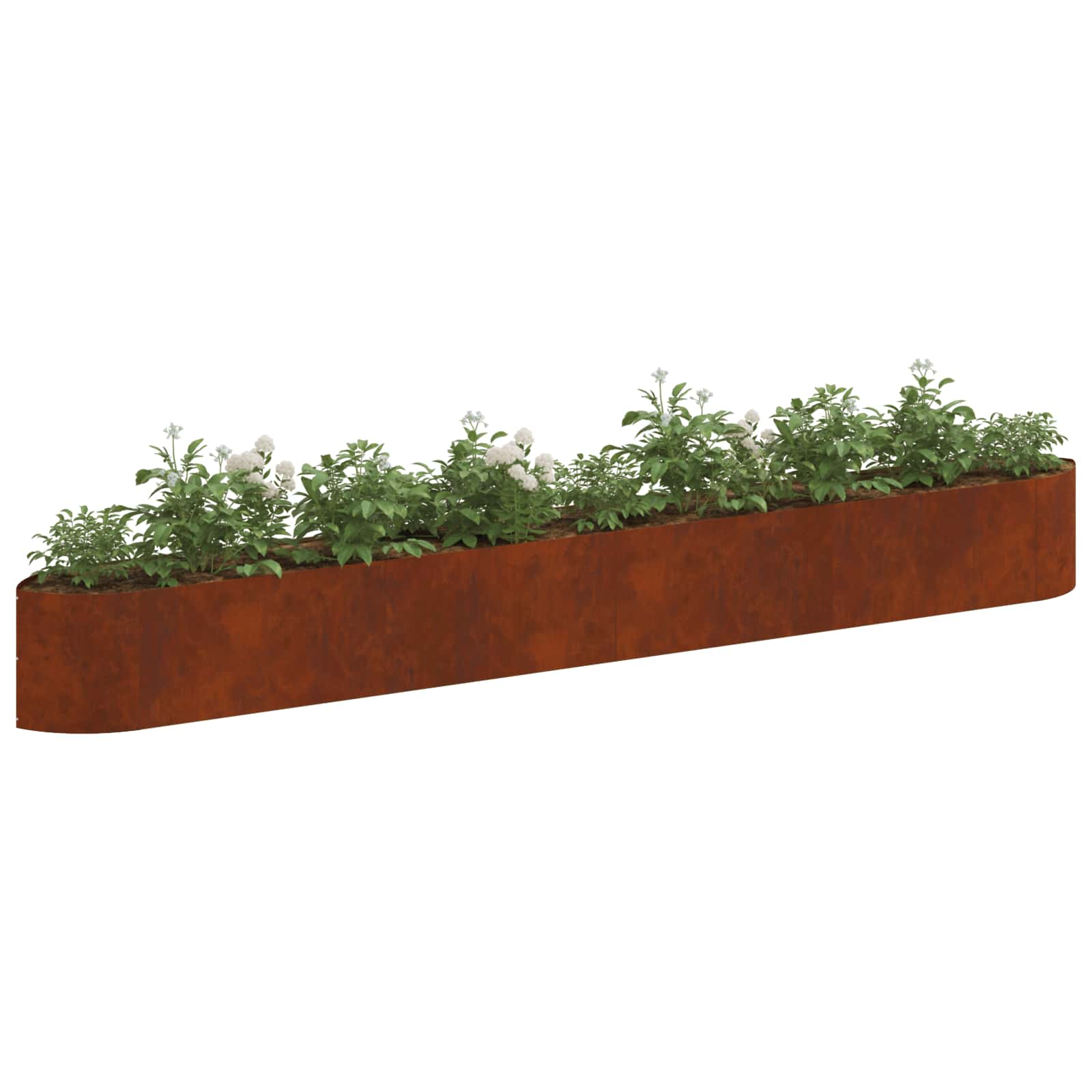Letto rialzato da giardino Acciaio Corten 380 x 40 x 40 cm