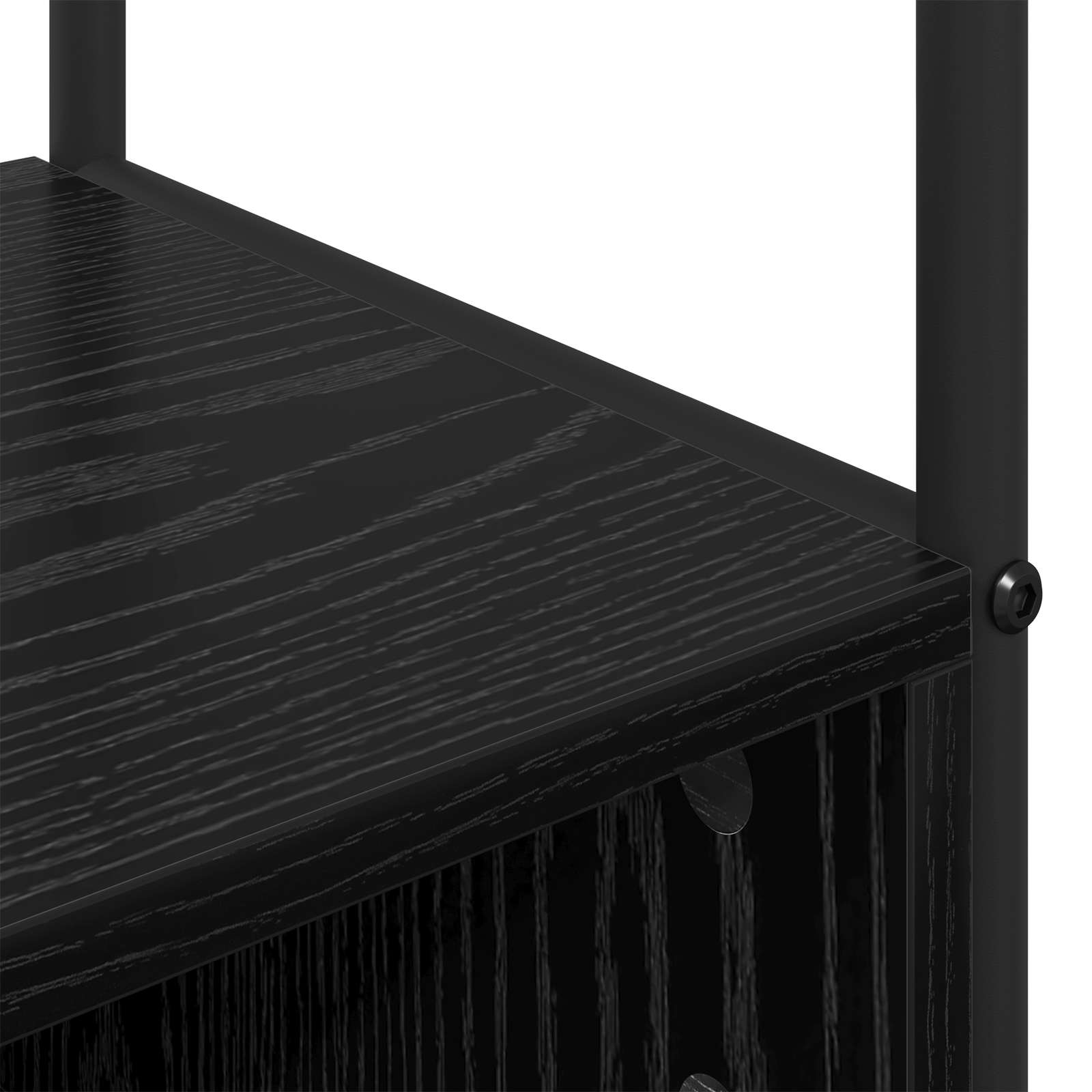 Appendiabiti con panca per scarpe Rovere Nero