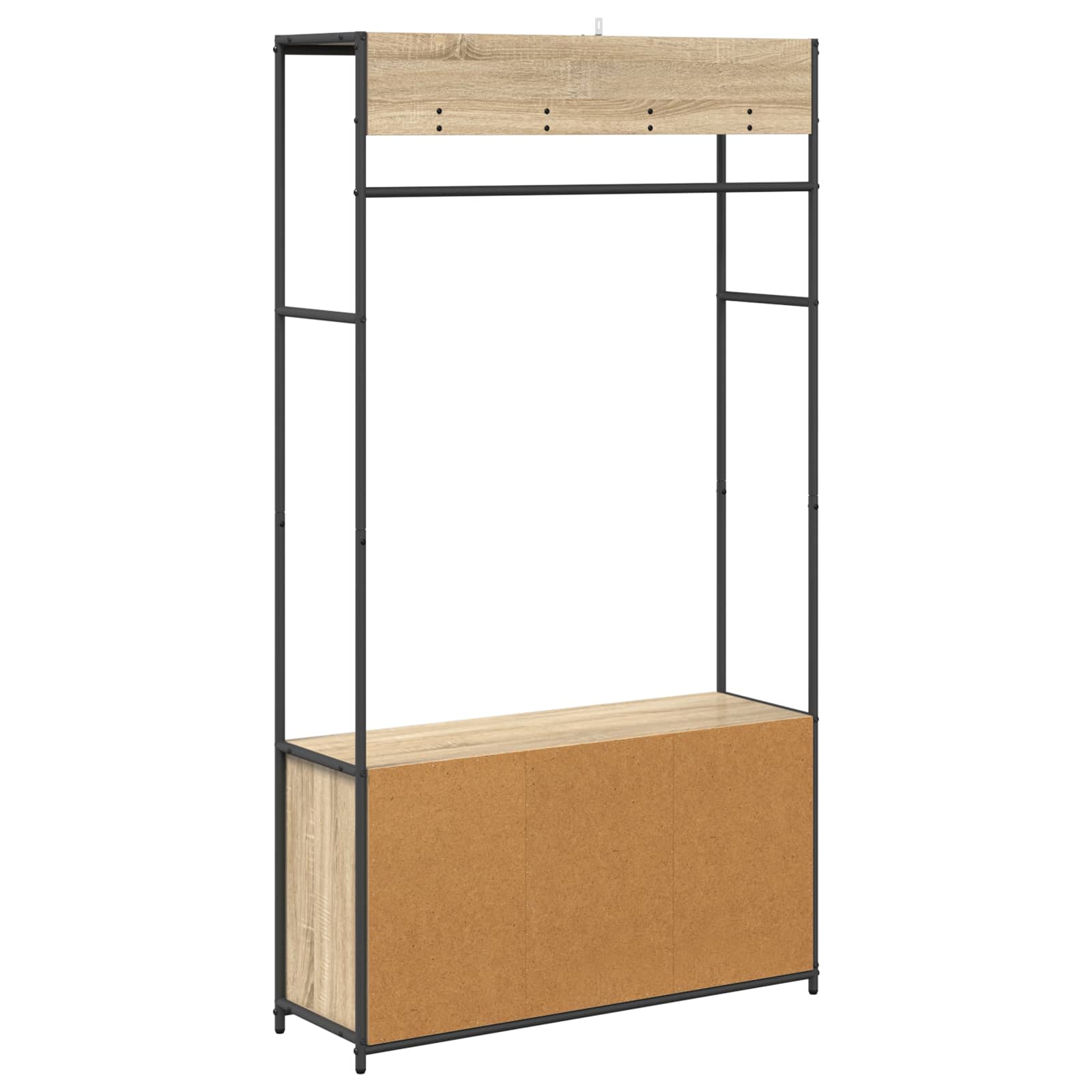 Appendiabiti con panca per scarpe Rovere Sonoma