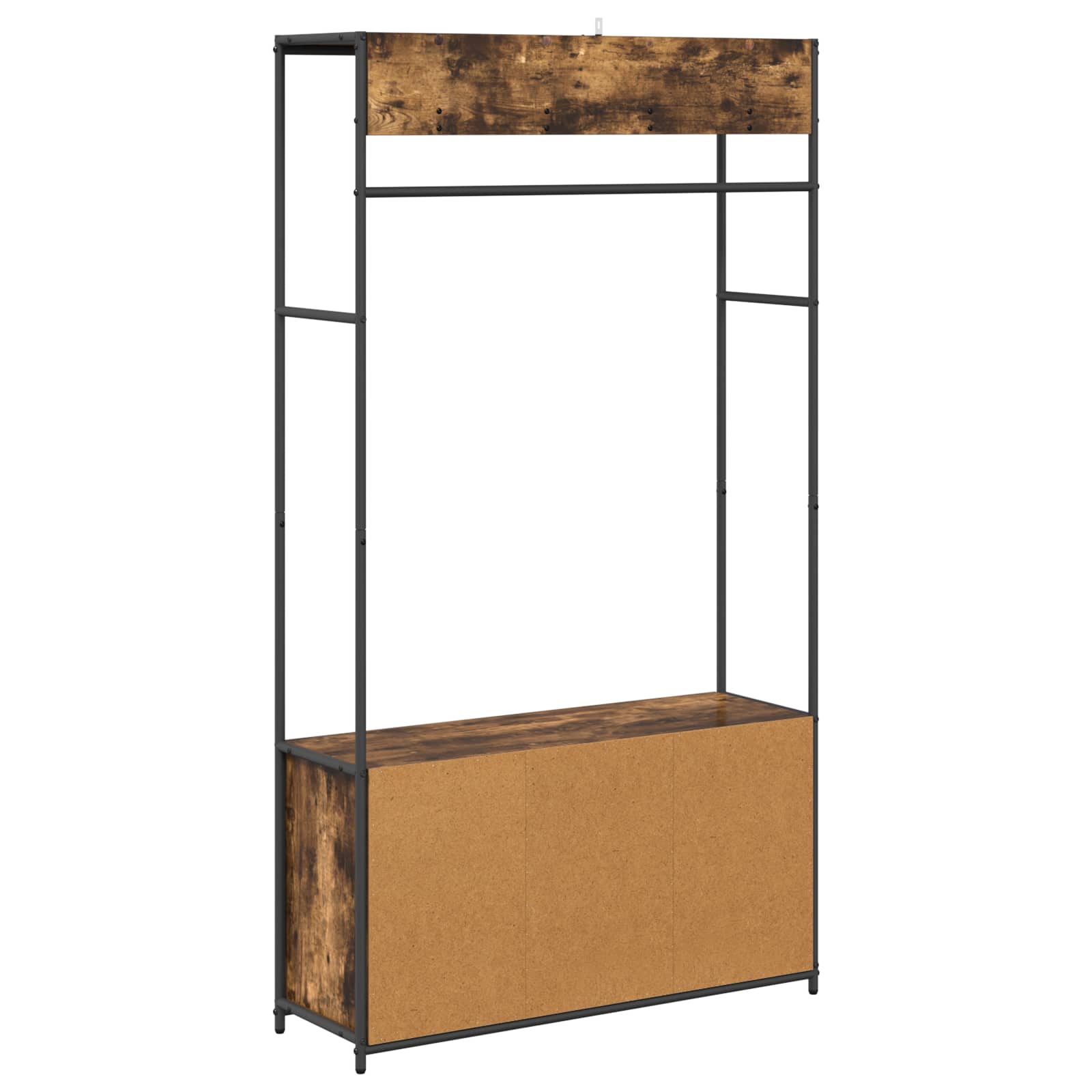 Appendiabiti con panca per scarpe Rovere Fumo