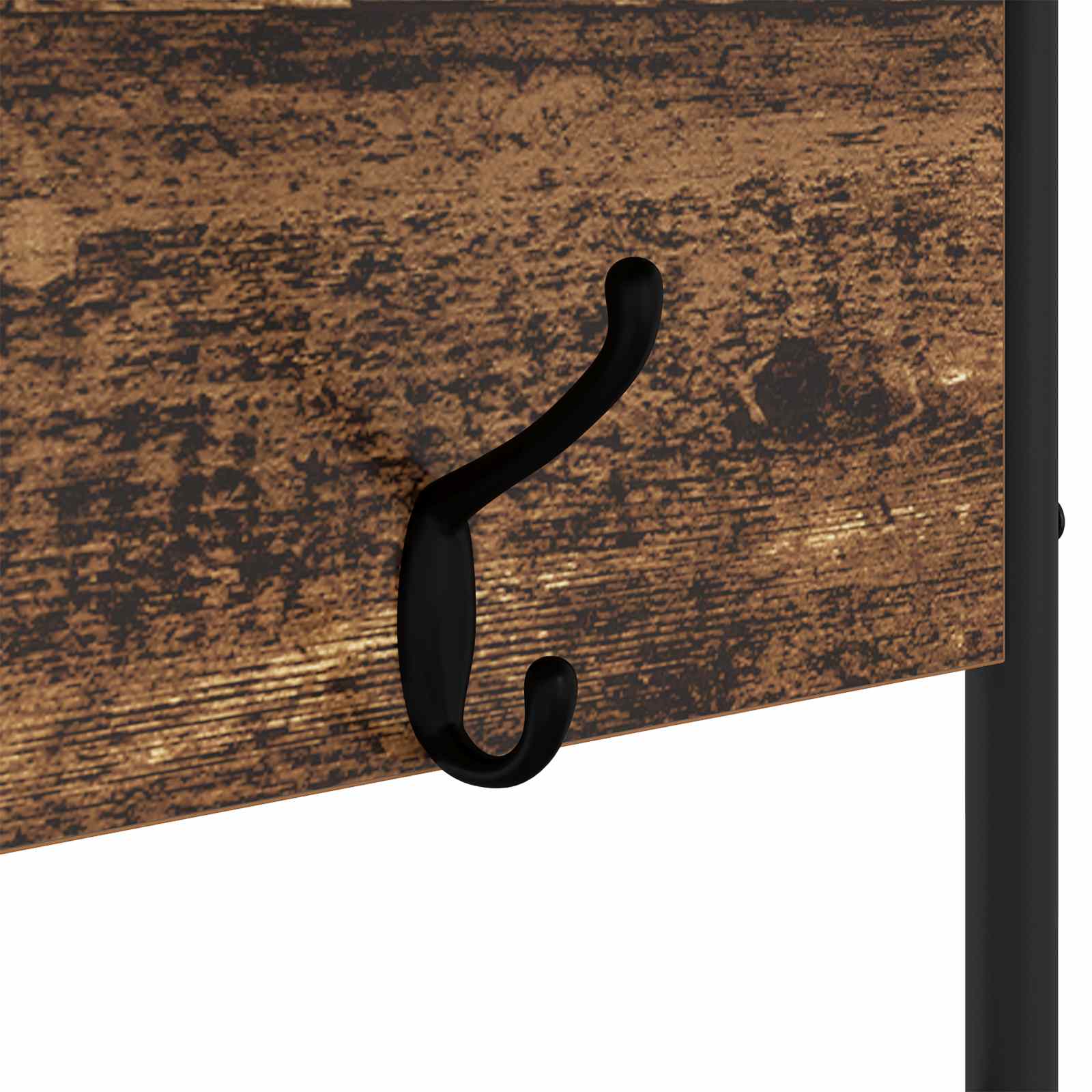 Appendiabiti con panca per scarpe Legno antico