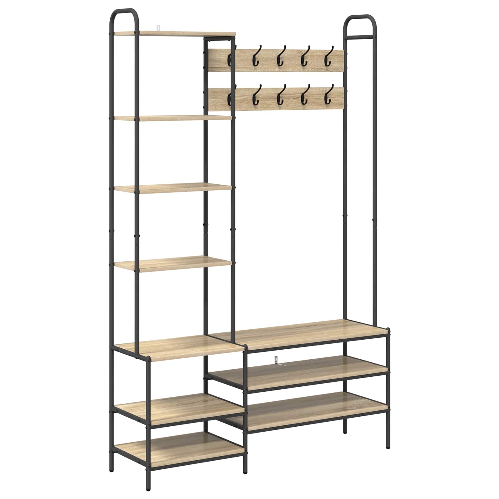 Appendiabiti con panca per scarpe Rovere Sonoma
