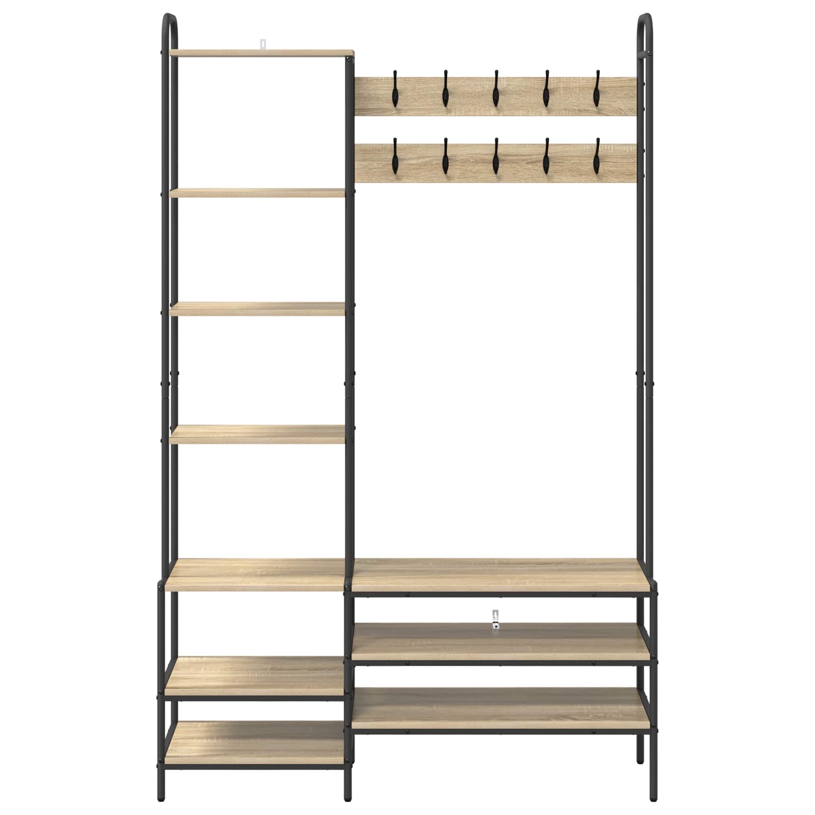 Appendiabiti con panca per scarpe Rovere Sonoma