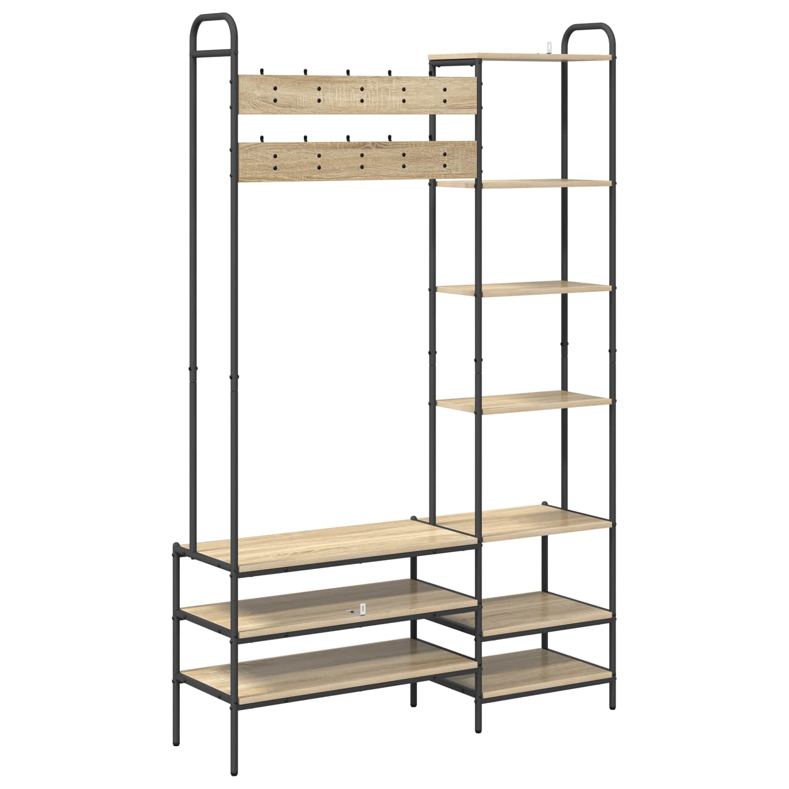 Appendiabiti con panca per scarpe Rovere Sonoma
