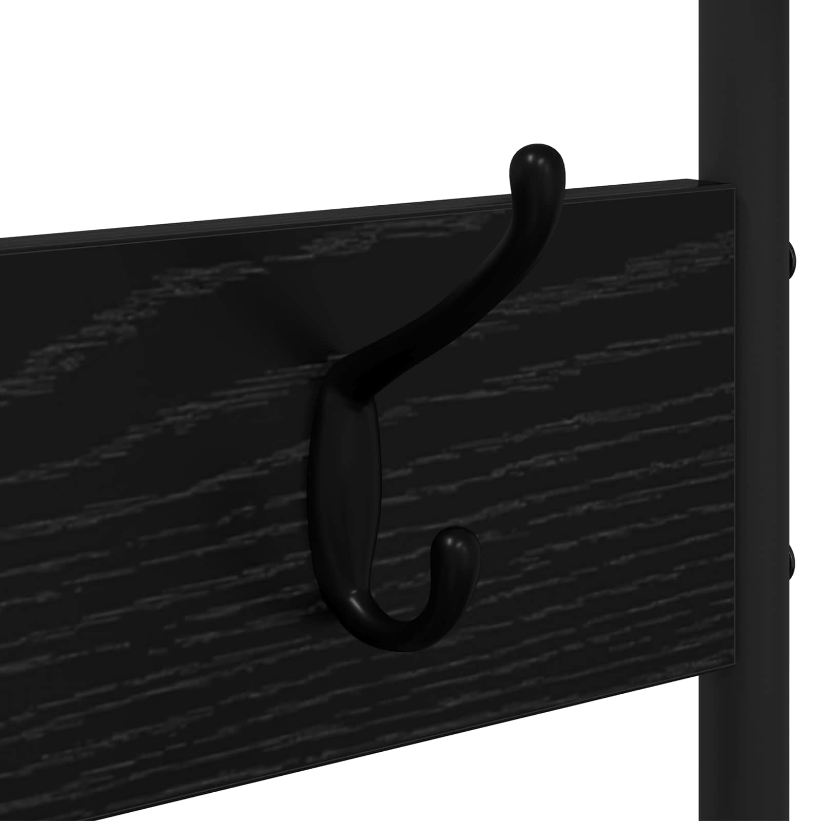 Appendiabiti con panca per scarpe Rovere Nero