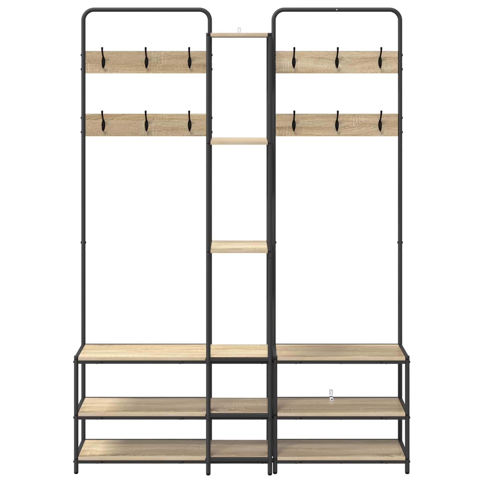 Appendiabiti con panca per scarpe Rovere Sonoma