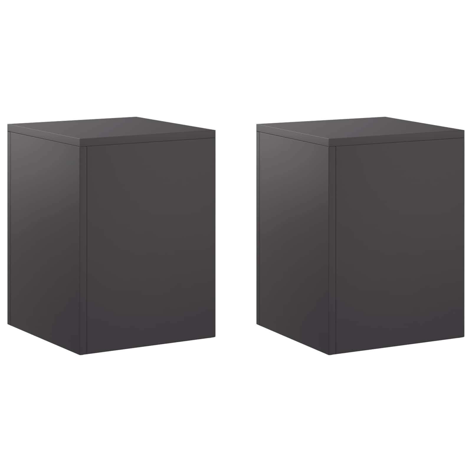 Supporto per piante 2 pcs Nero 30 x 30 x 40 cm Acciaio
