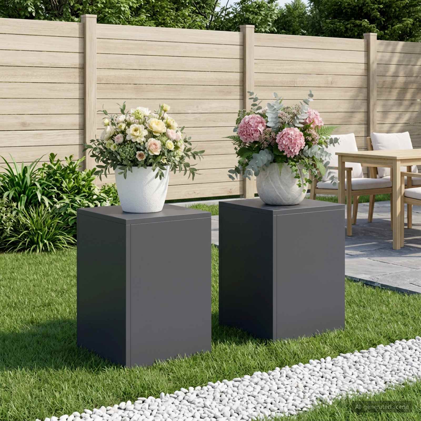 Supporto per piante 2 pcs Antracite 30 x 30 x 40 cm