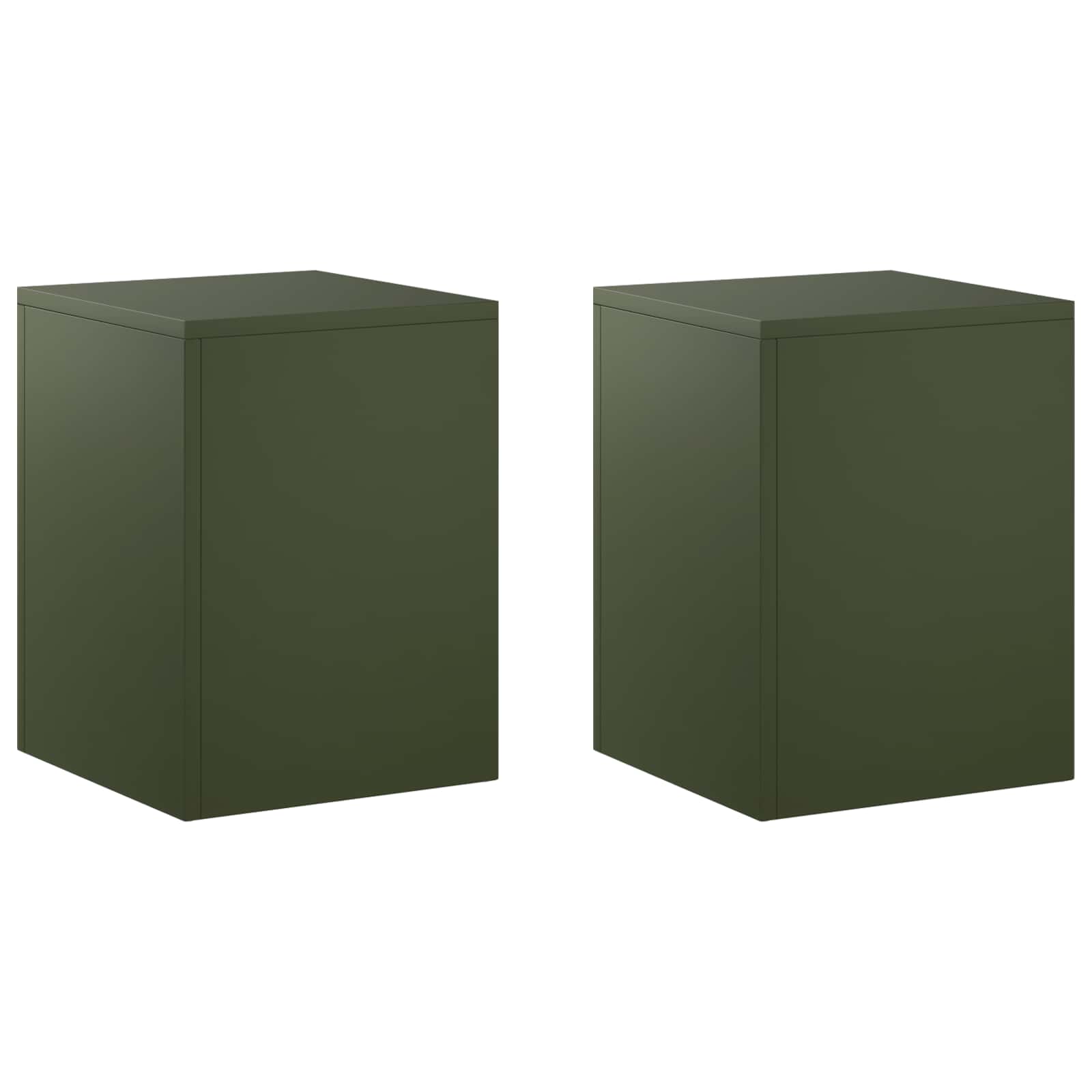 Supporto per piante 2 pcs Verde Oliva 30 x 30 x 40 cm Acciaio