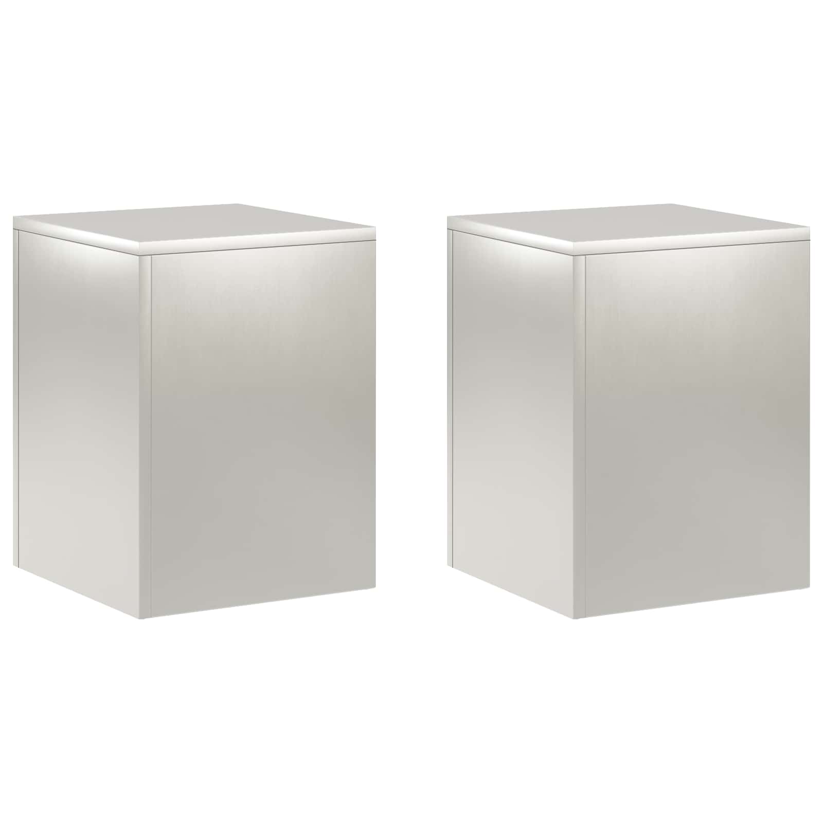 Supporto per piante 2 pcs Argento 30 x 30 x 40 cm Acciaio