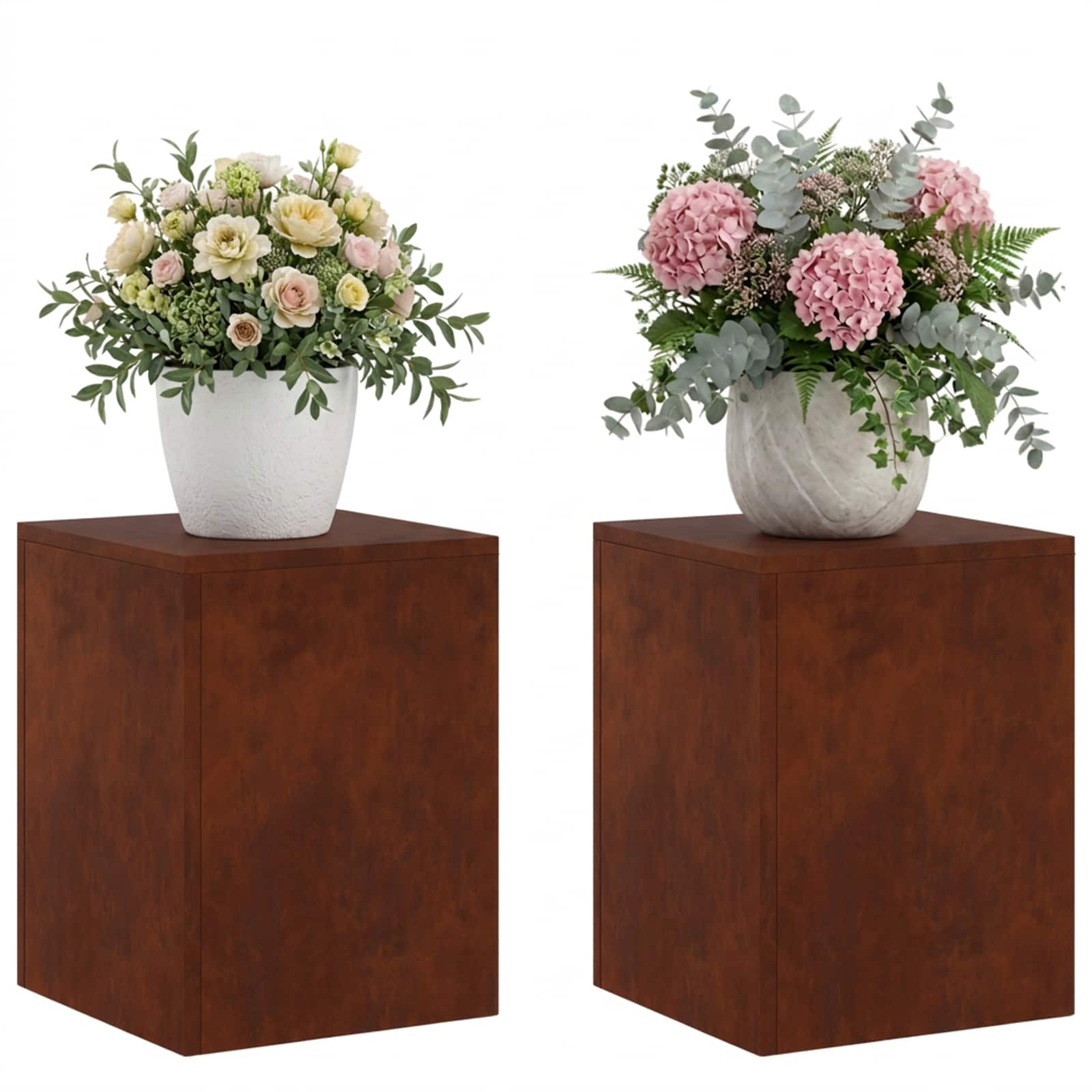 Supporto per piante 2 pcs Ruggine 30 x 30 x 40 cm