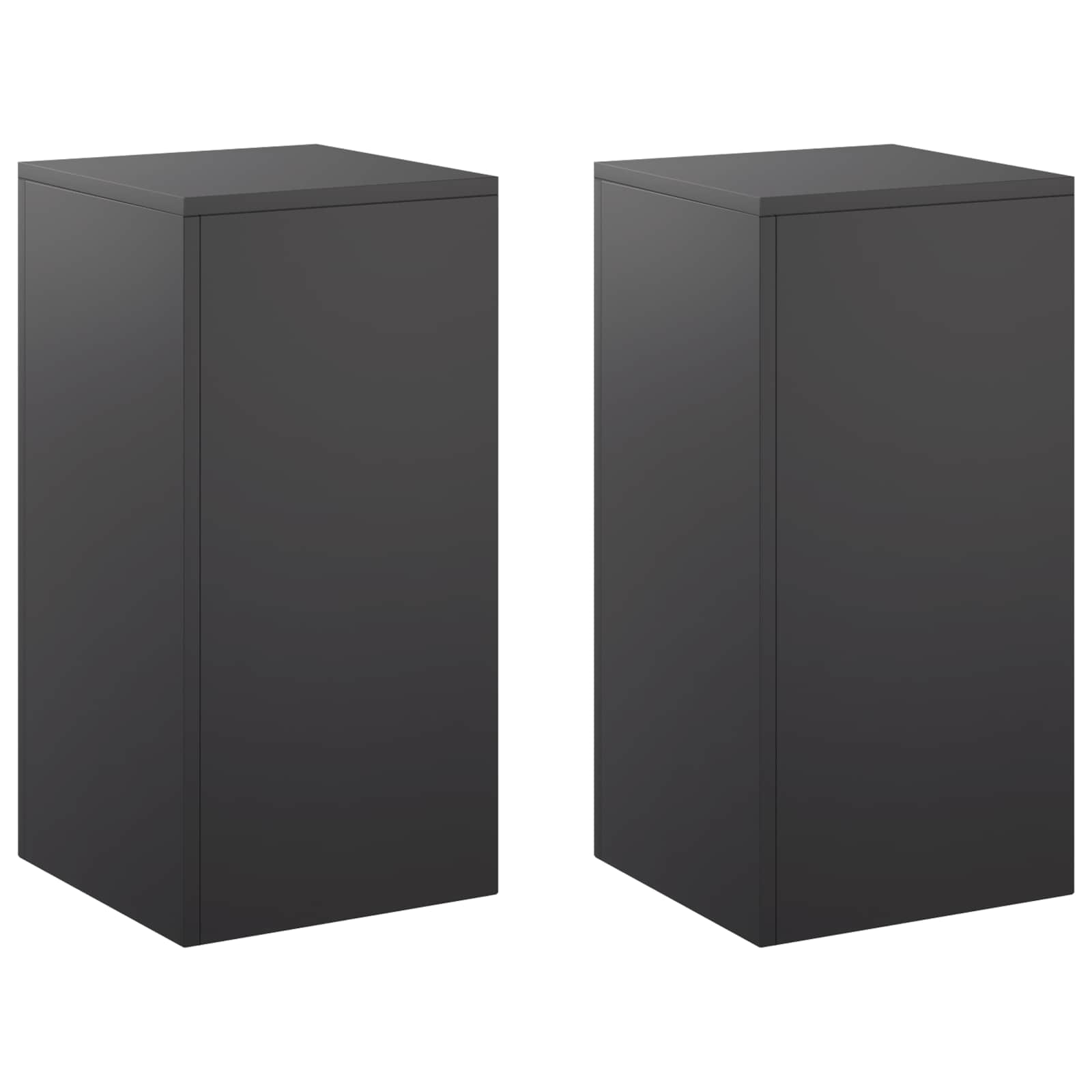 Supporto per piante 2 pcs Nero 30 x 30 x 60 cm Acciaio