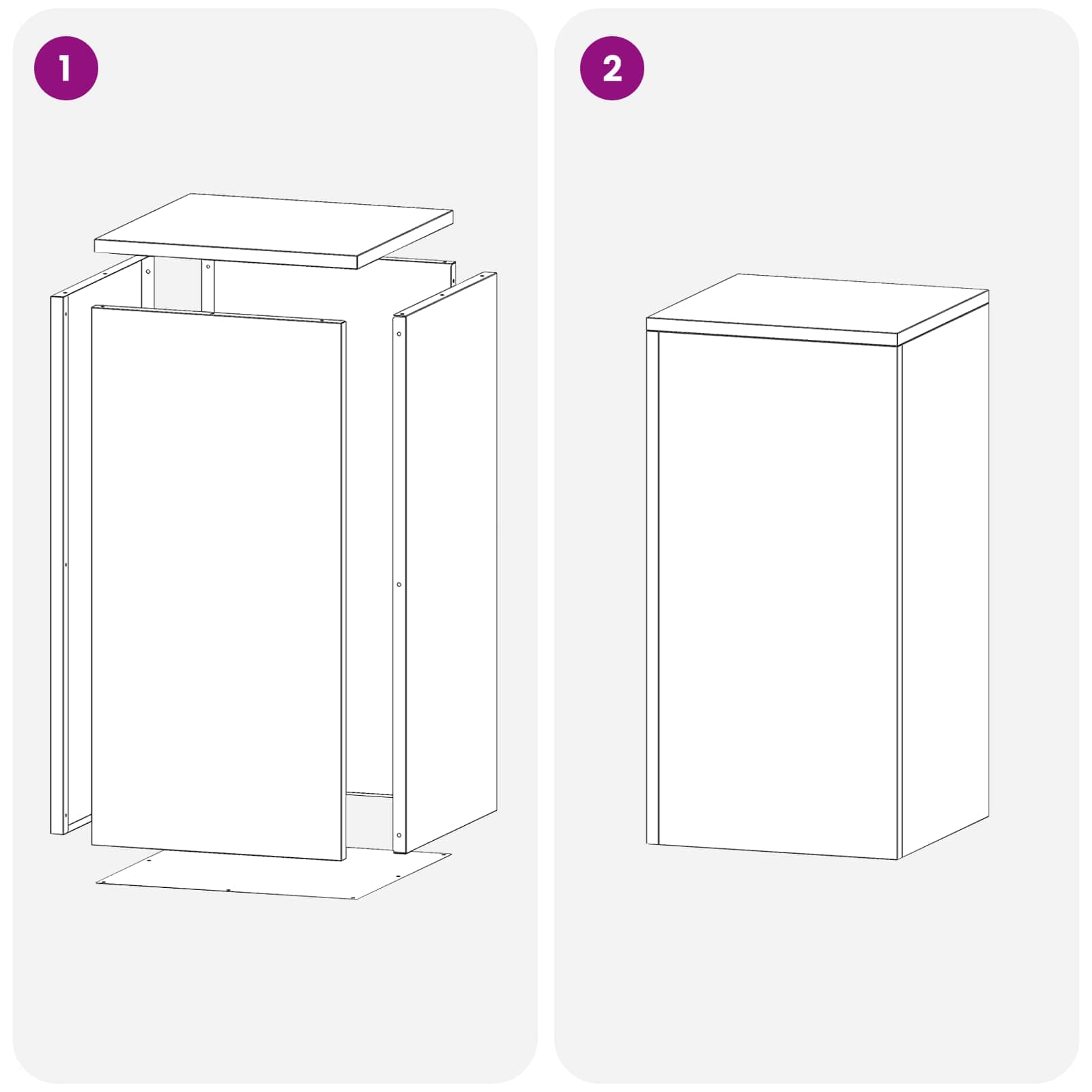 Supporto per piante 2 pcs Bianco 30 x 30 x 60 cm Acciaio