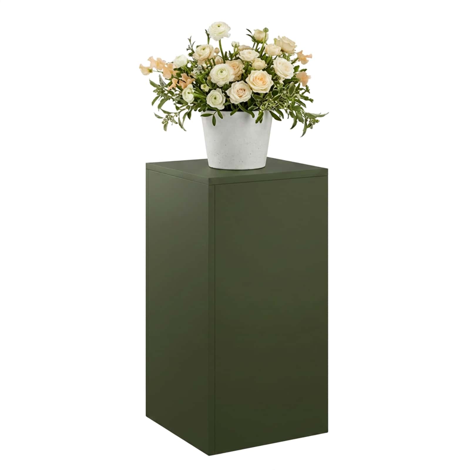 Supporto per piante Verde Oliva 30 x 30 x 60 cm Acciaio Corten