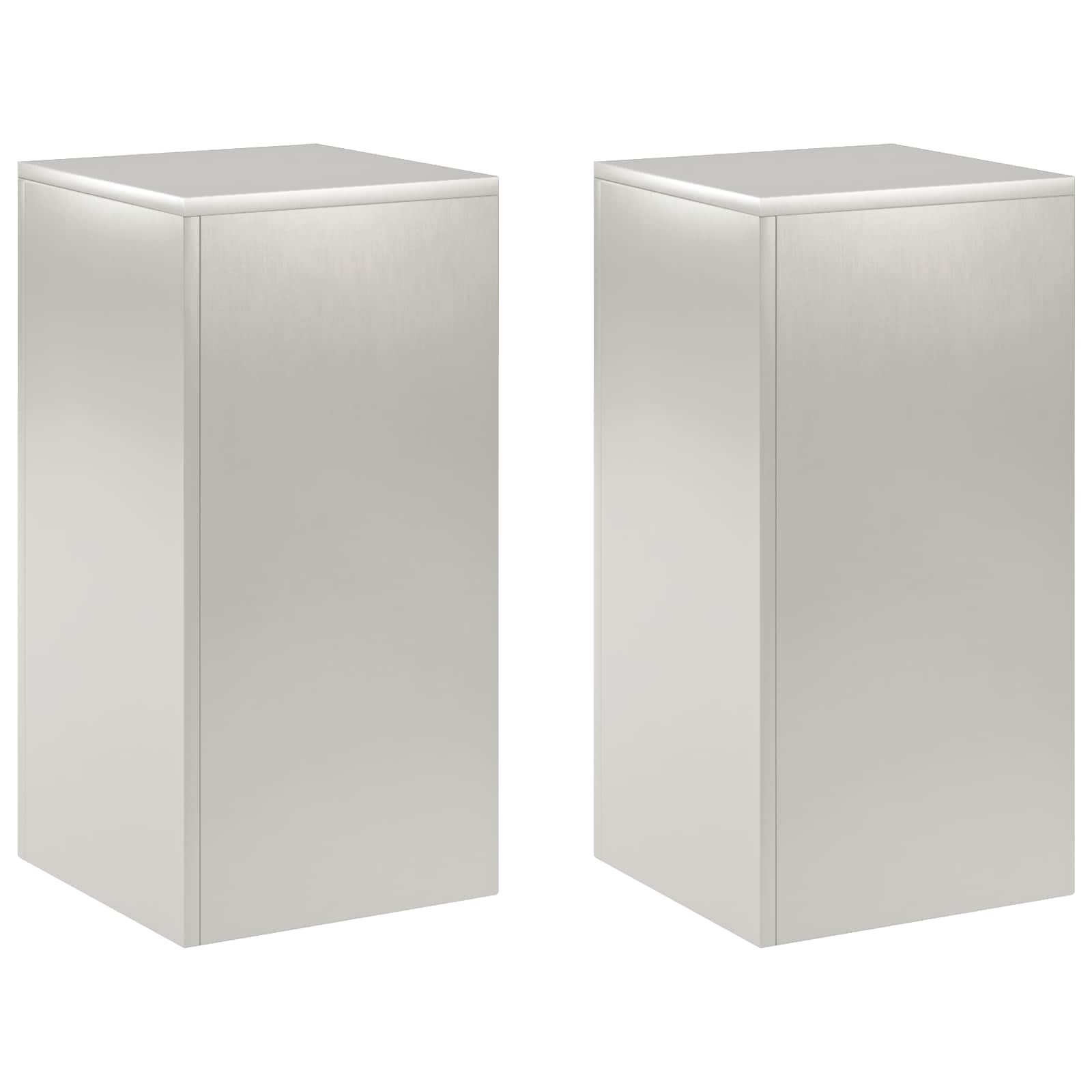 Supporto per piante 2 pcs Argento 30 x 30 x 60 cm Acciaio