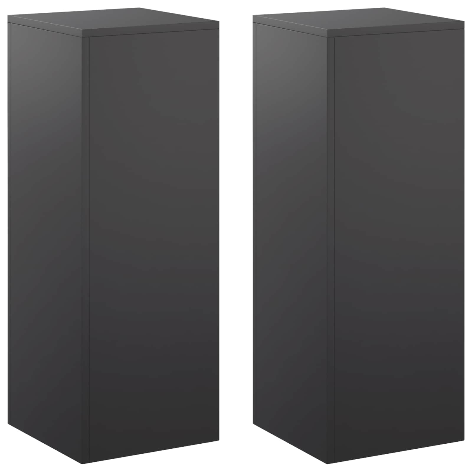 Supporto per piante 2 pcs Nero 30 x 30 x 80 cm Acciaio