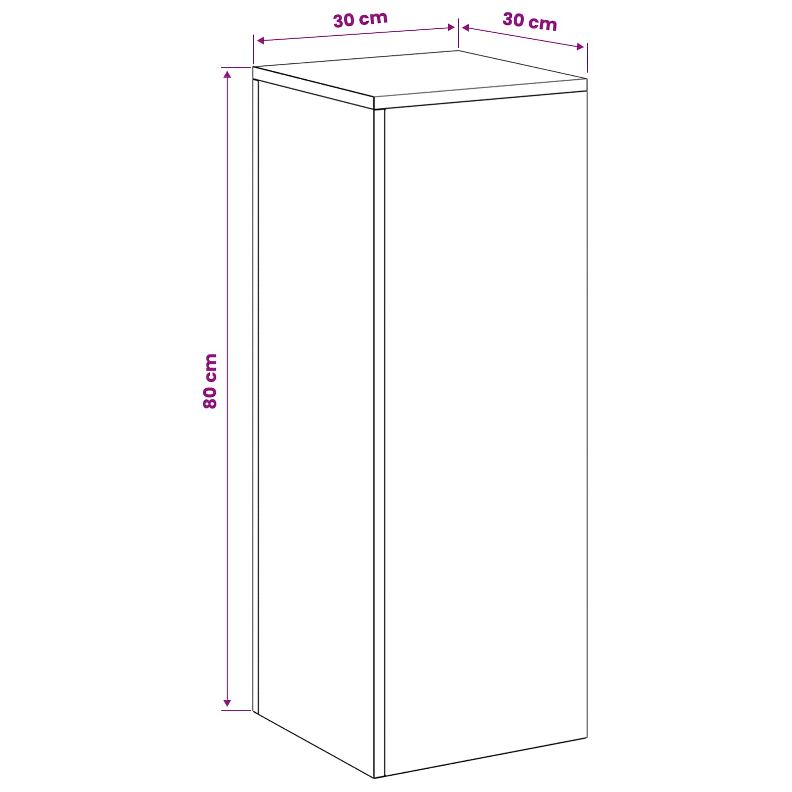 Supporto per piante 2 pcs Nero 30 x 30 x 80 cm Acciaio