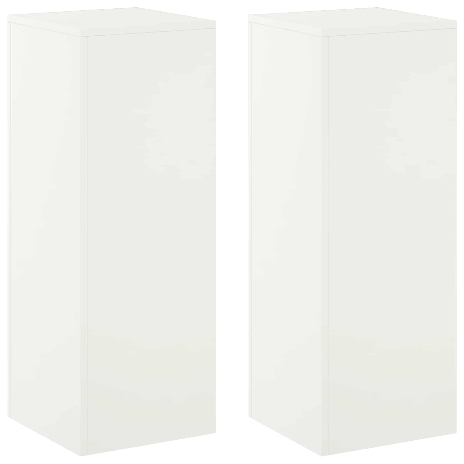 Supporto per piante 2 pcs Bianco 30 x 30 x 80 cm Acciaio
