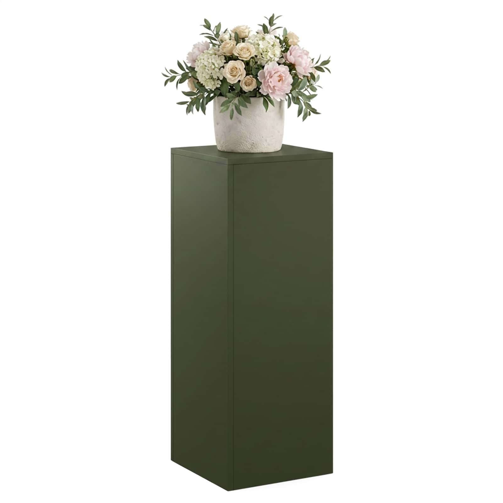 Supporto per piante Verde Oliva 30 x 30 x 80 cm Acciaio Corten