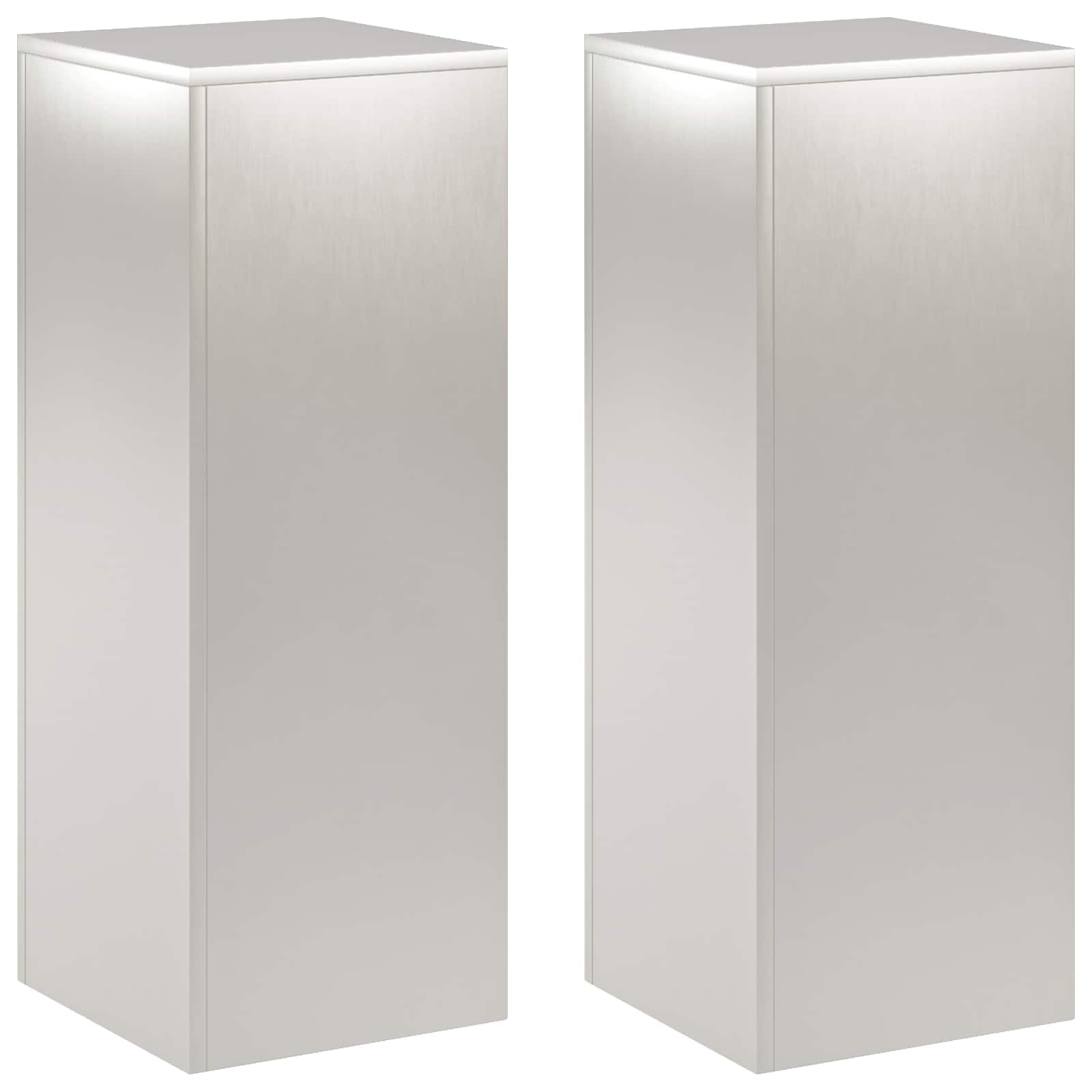 Supporto per piante 2 pcs Argento 30 x 30 x 80 cm Acciaio