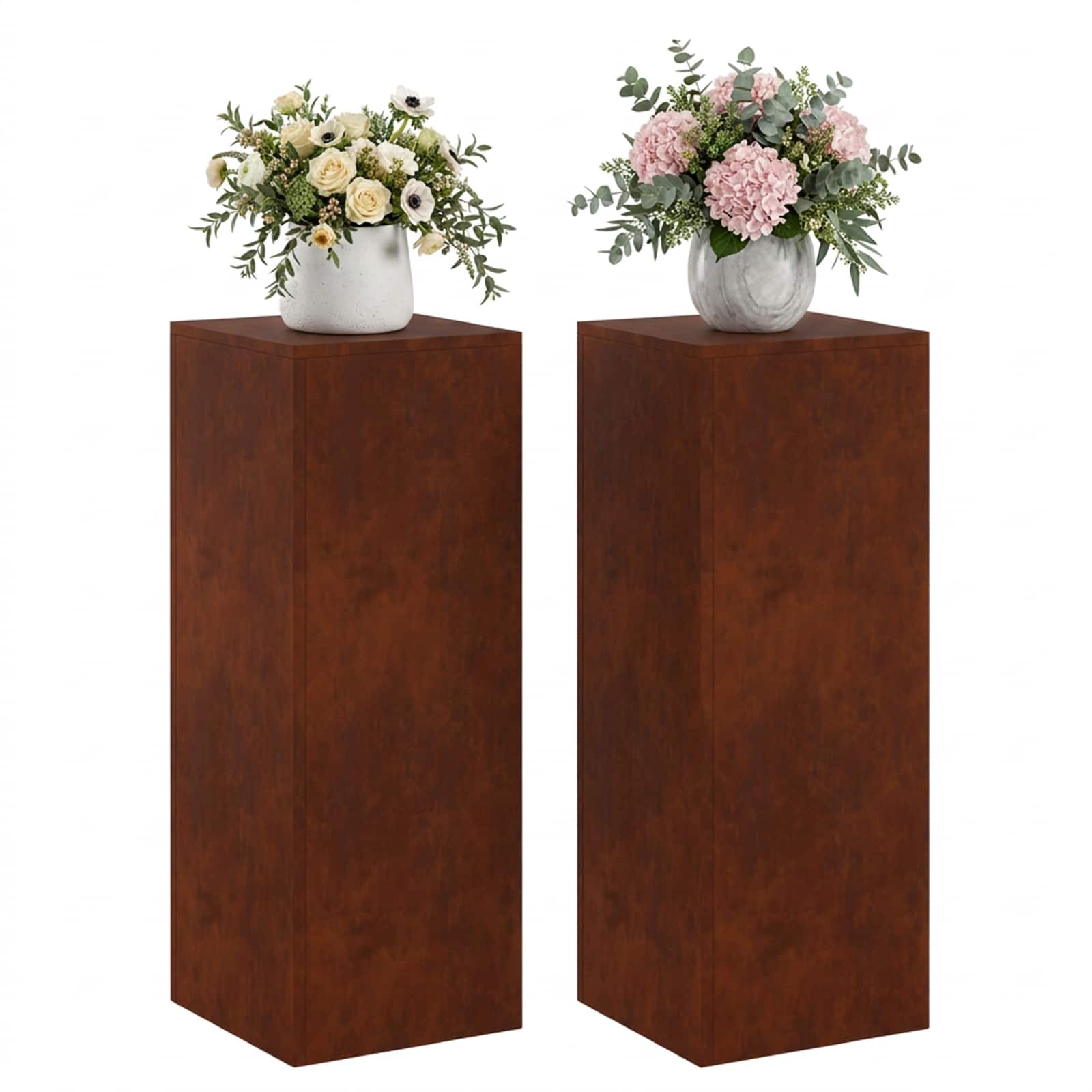 Supporto per piante 2 pcs Ruggine 30 x 30 x 80 cm