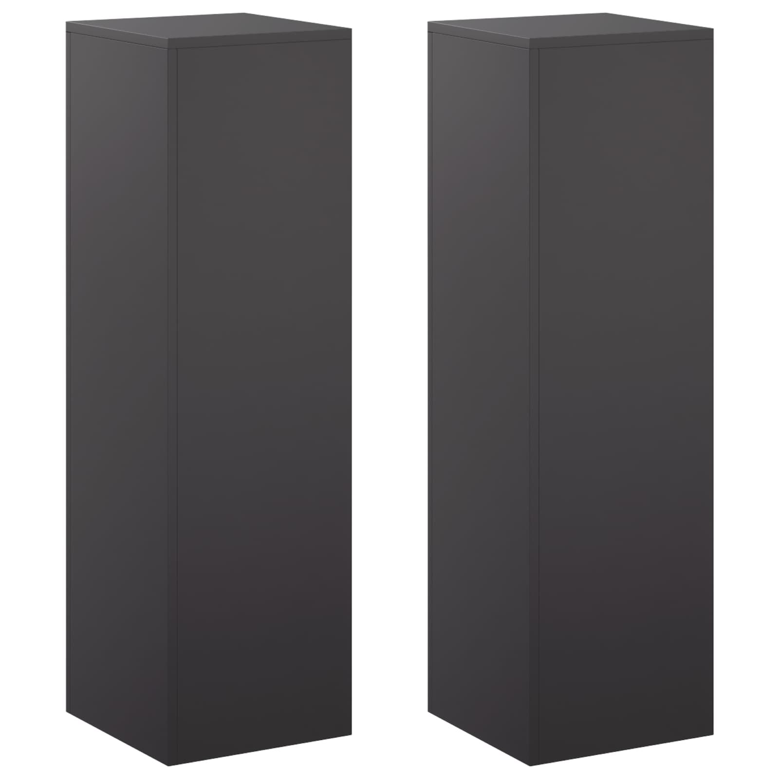 Supporto per piante 2 pcs Nero 30 x 30 x 100 cm Acciaio