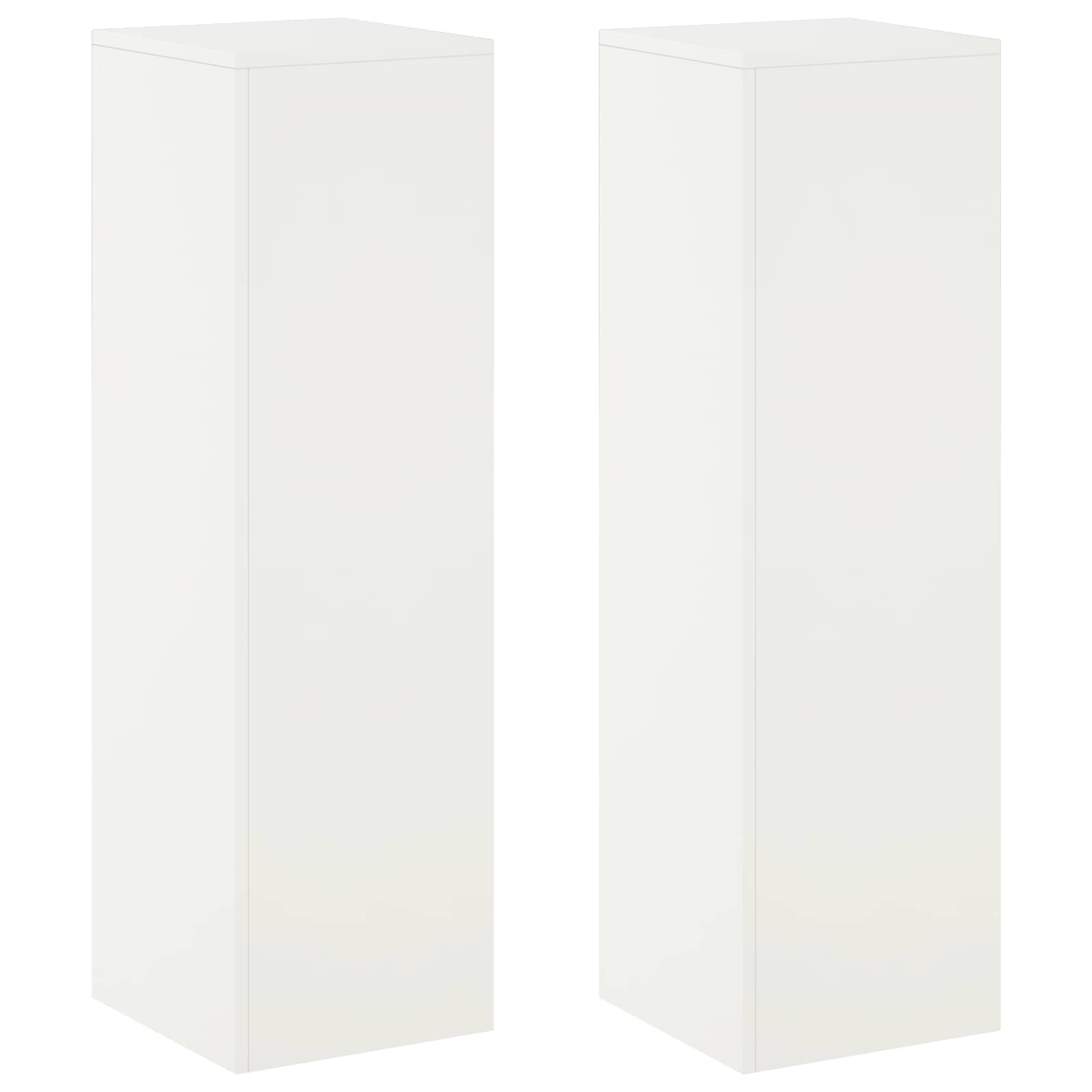 Supporto per piante 2 pcs Bianco 30 x 30 x 100 cm Acciaio