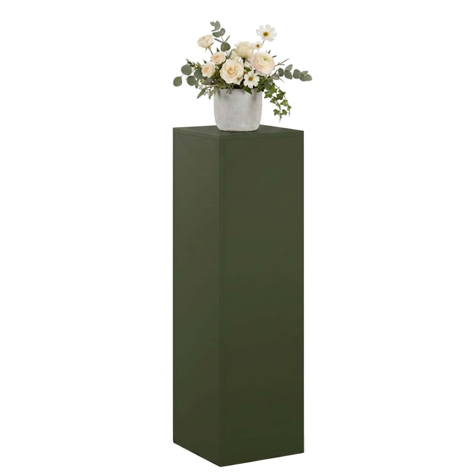 Supporto per piante Verde Oliva 30 x 30 x 100 cm Acciaio Corten