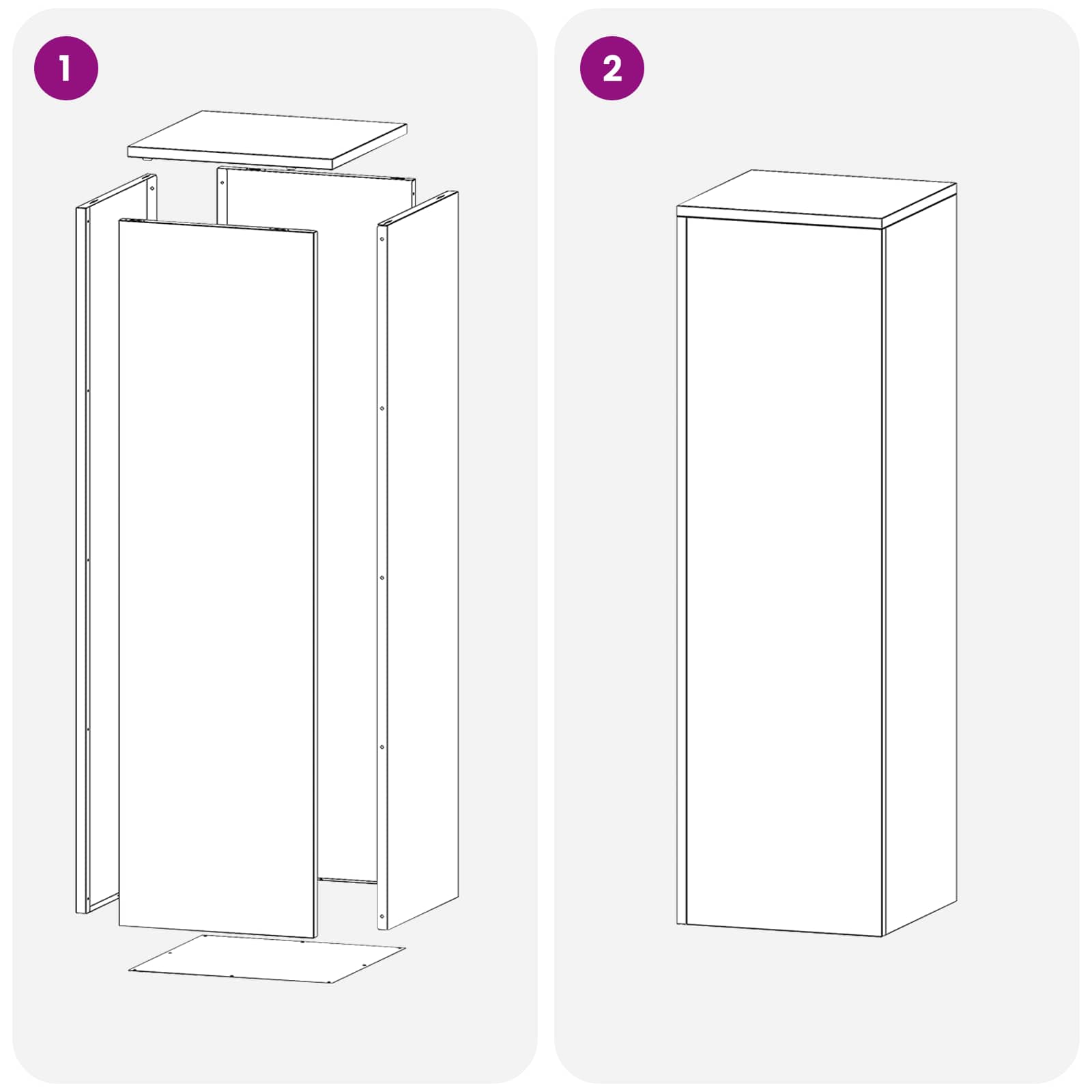 Supporto per piante Argento 30 x 30 x 100 cm Acciaio