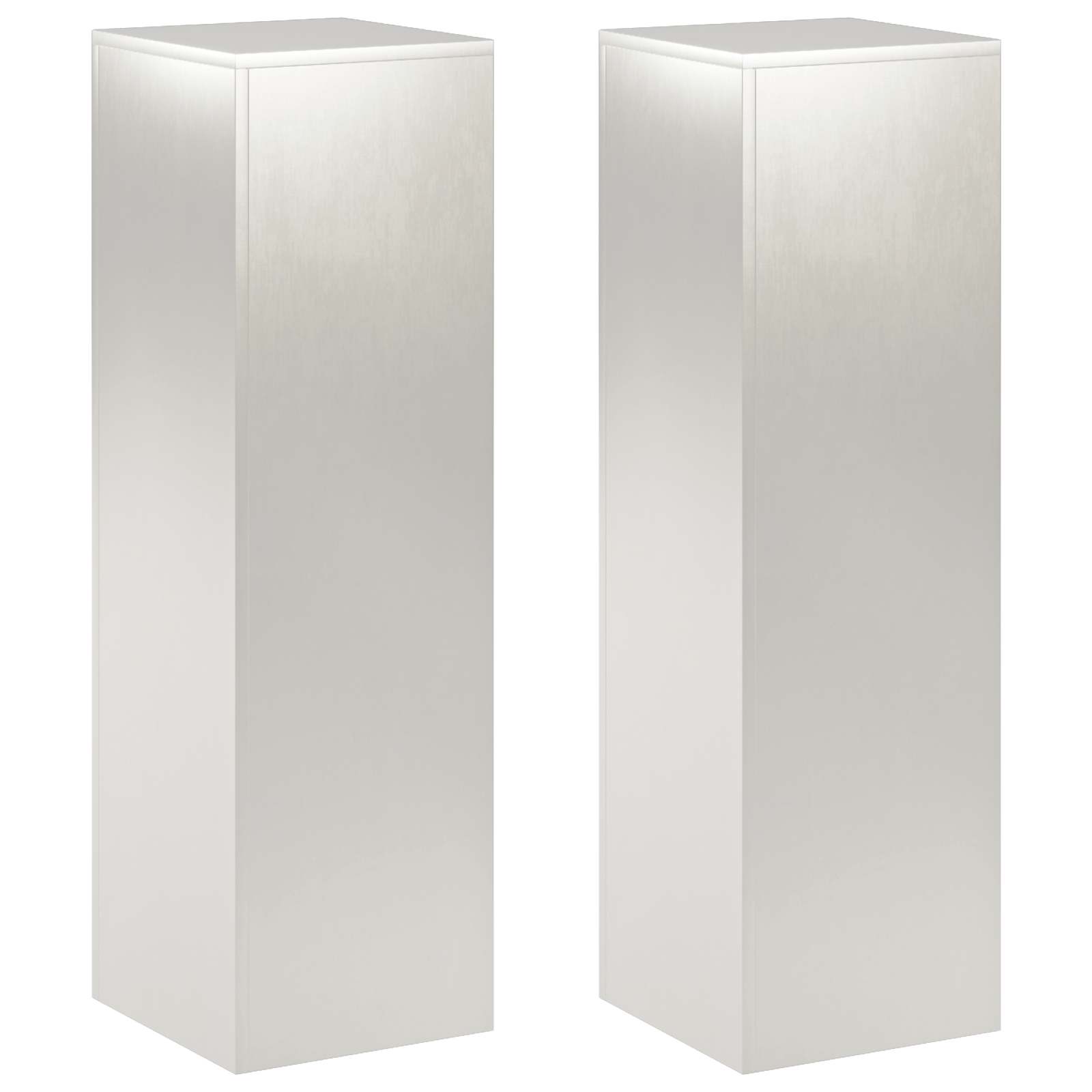 Supporto per piante 2 pcs Argento 30 x 30 x 100 cm Acciaio