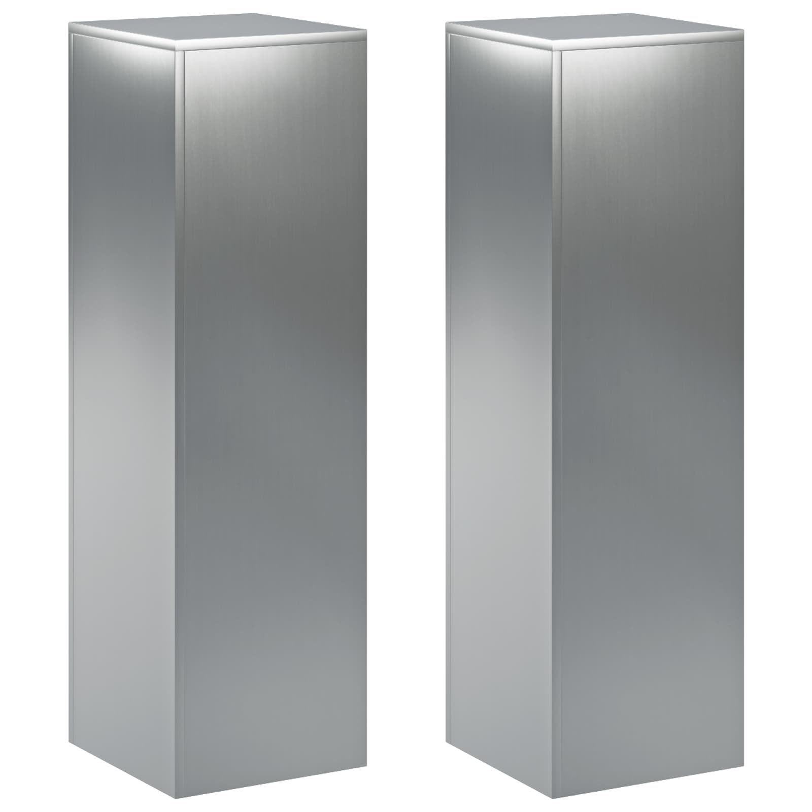 Supporto per piante 2 pcs Argento 30 x 30 x 100 cm Acciaio Inox