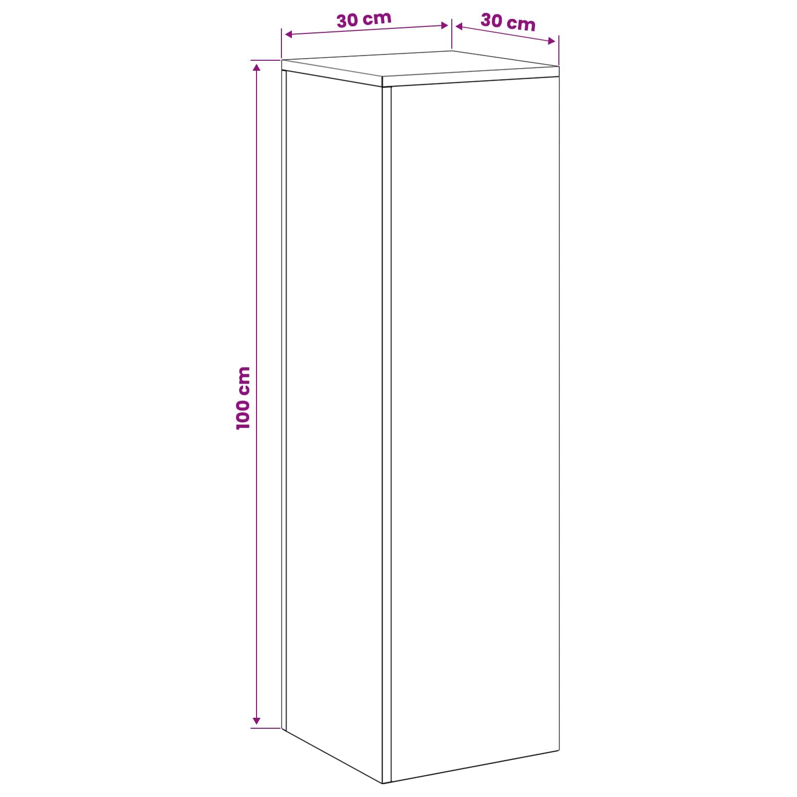 Supporto per piante Ruggine 30 x 30 x 100 cm Acciaio Corten