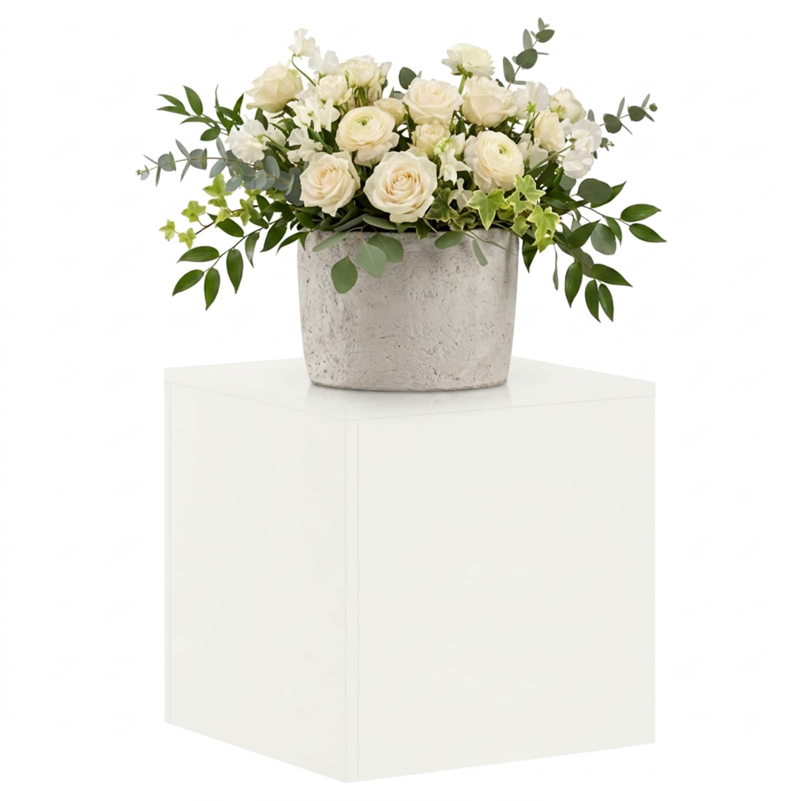 Supporto per piante Bianco 40 x 40 x 40 cm Acciaio