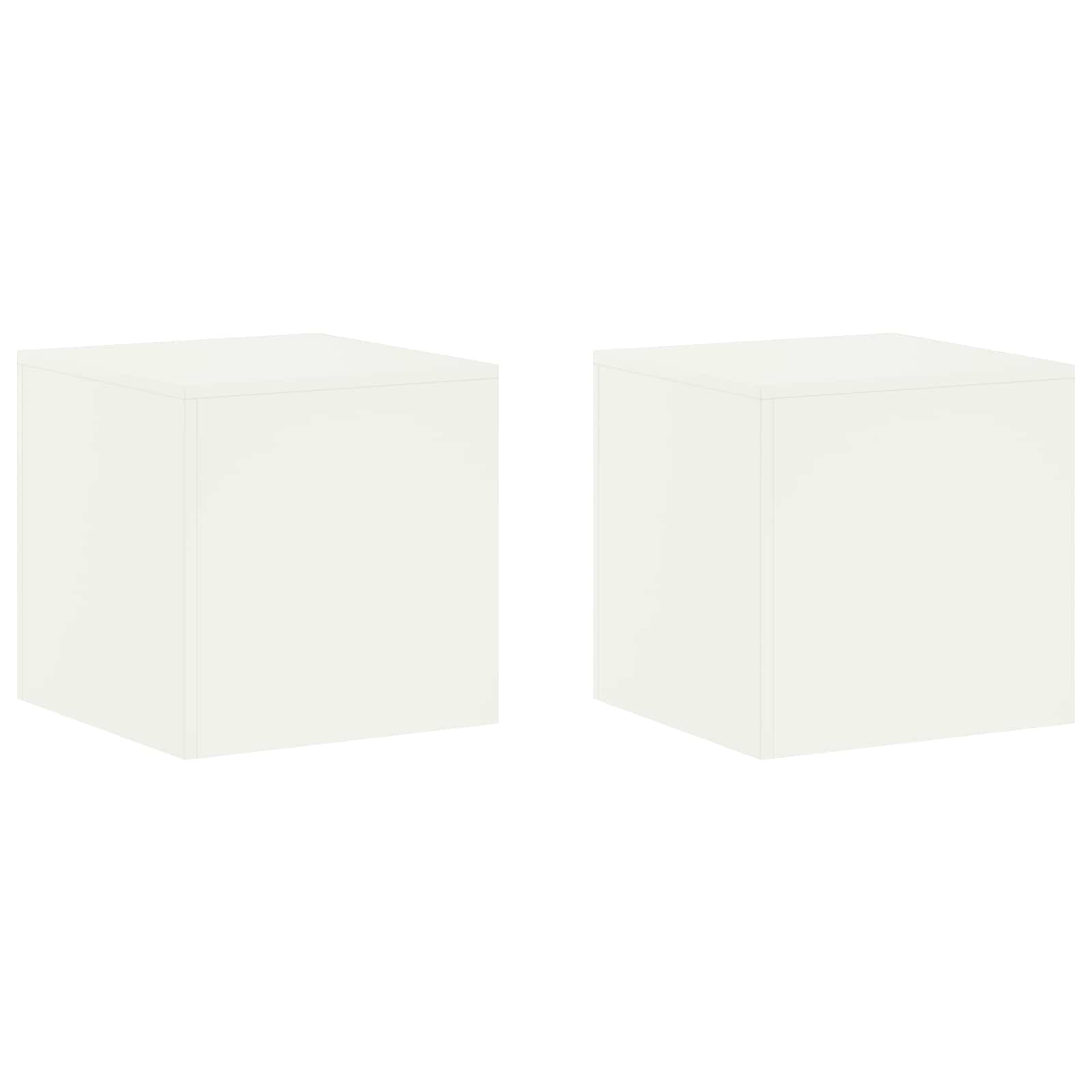Supporto per piante 2 pcs Bianco 40 x 40 x 40 cm Acciaio