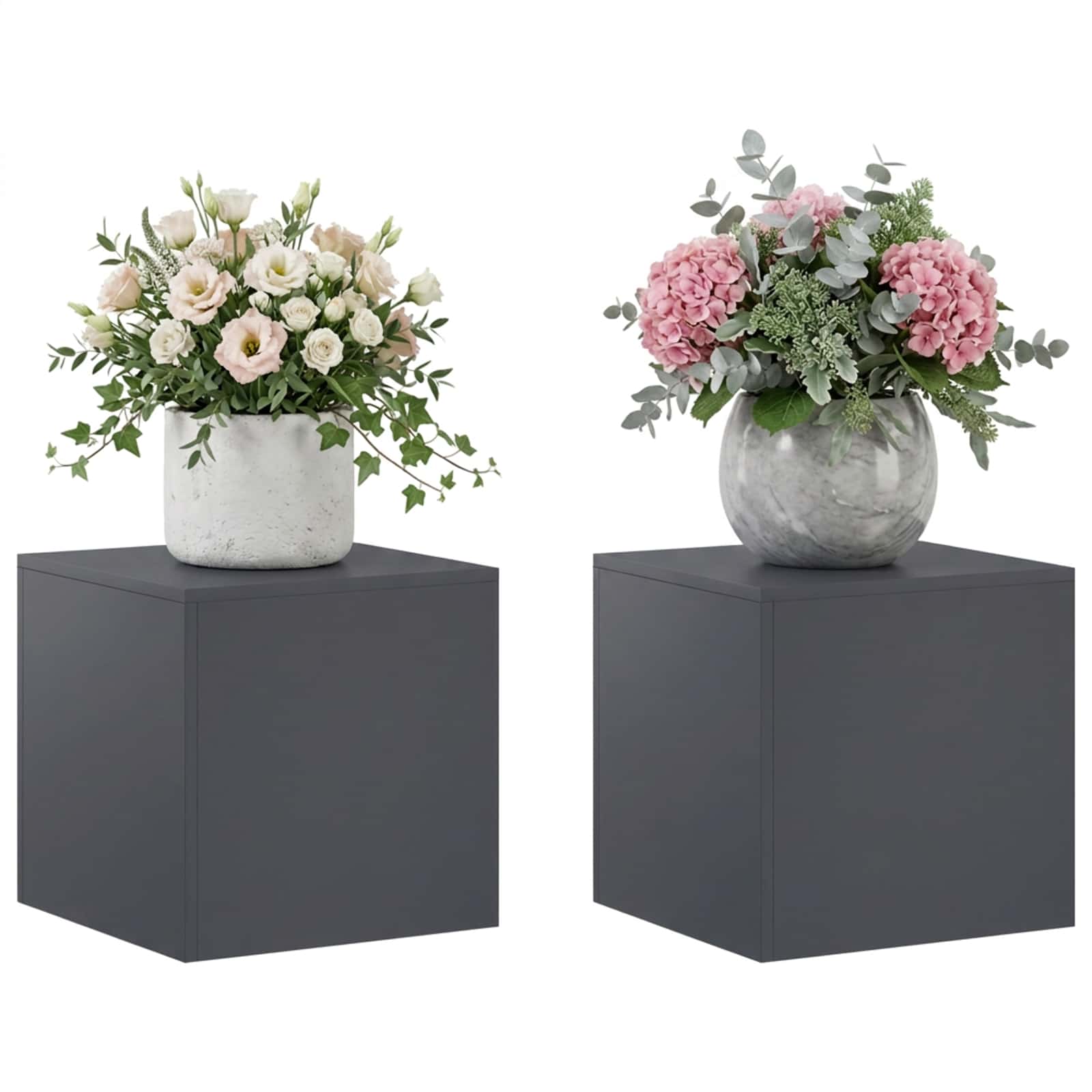 Supporto per piante 2 pcs Antracite 40 x 40 x 40 cm