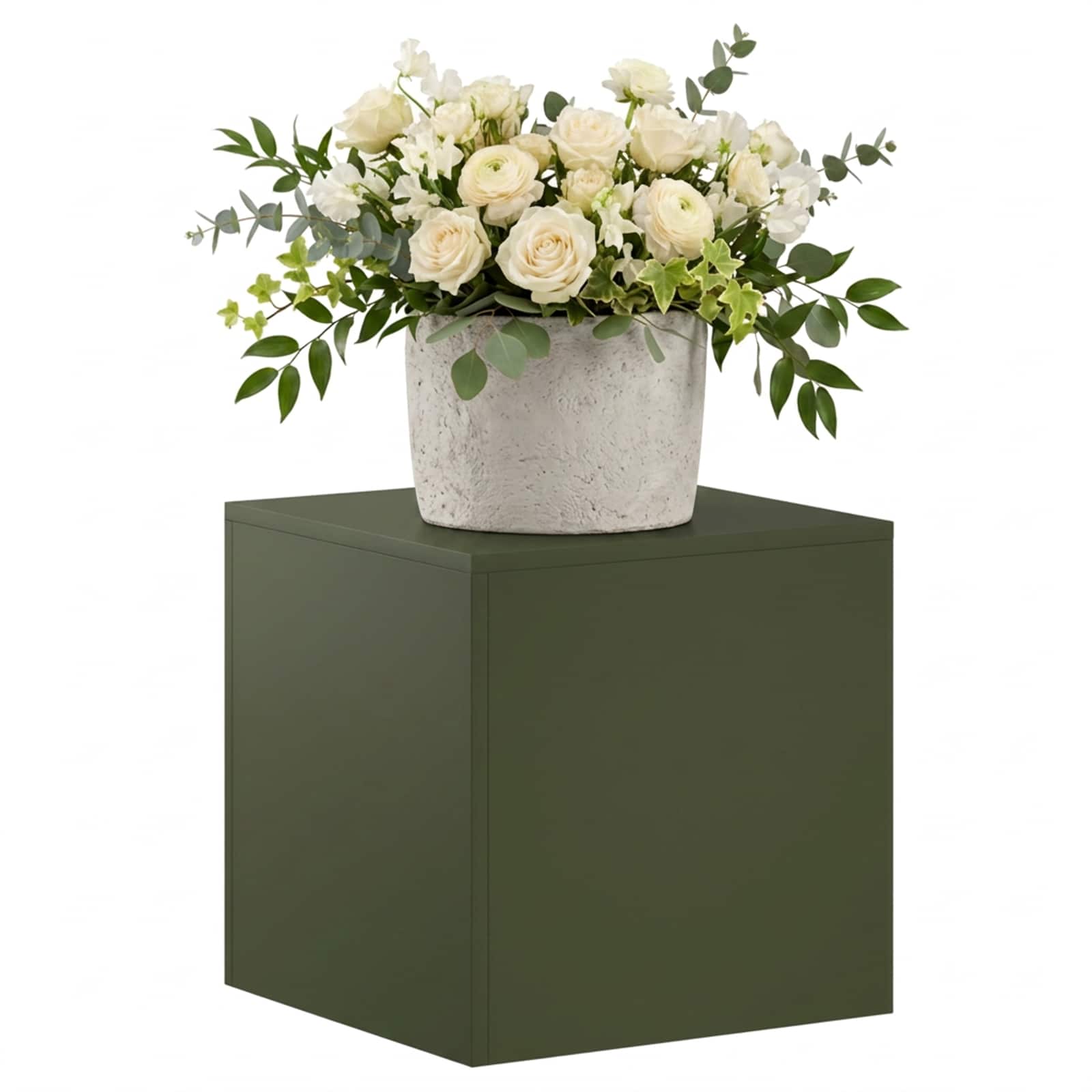 Supporto per piante Verde Oliva 40 x 40 x 40 cm Acciaio Corten