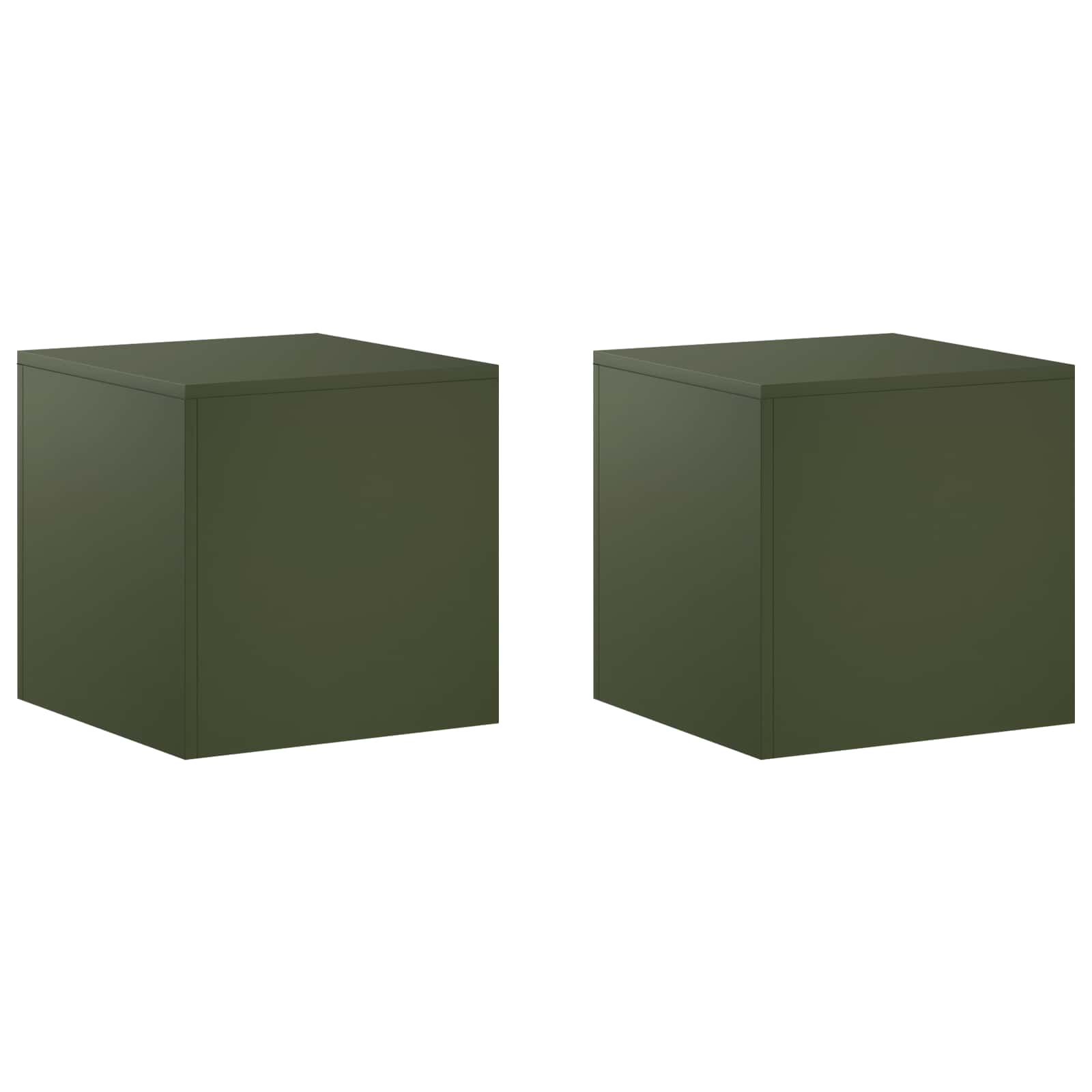 Supporto per piante 2 pcs Verde Oliva 40 x 40 x 40 cm Acciaio