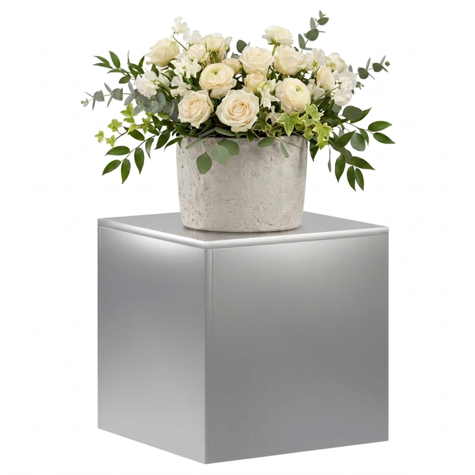Supporto per piante Argento 40 x 40 x 40 cm Acciaio
