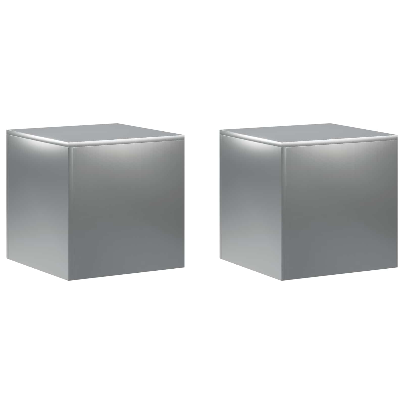 Supporto per piante 2 pcs Argento 40 x 40 x 40 cm Acciaio Inox