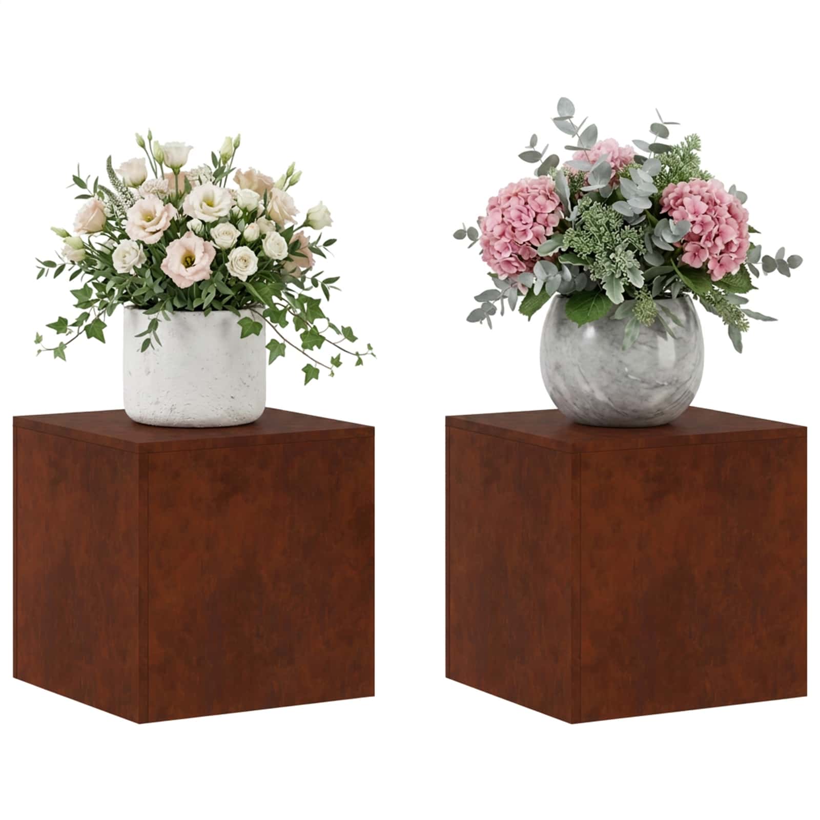 Supporto per piante 2 pcs Ruggine 40 x 40 x 40 cm