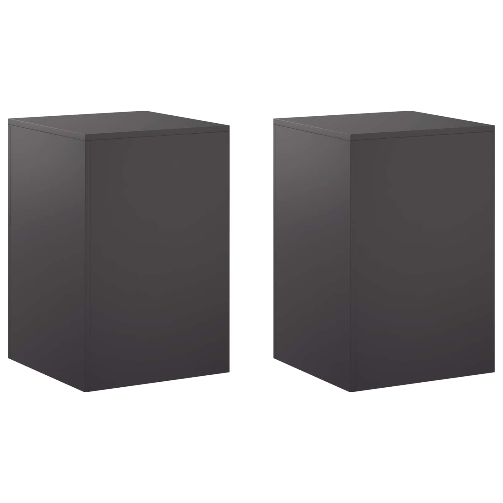 Supporto per piante 2 pcs Nero 40 x 40 x 60 cm Acciaio