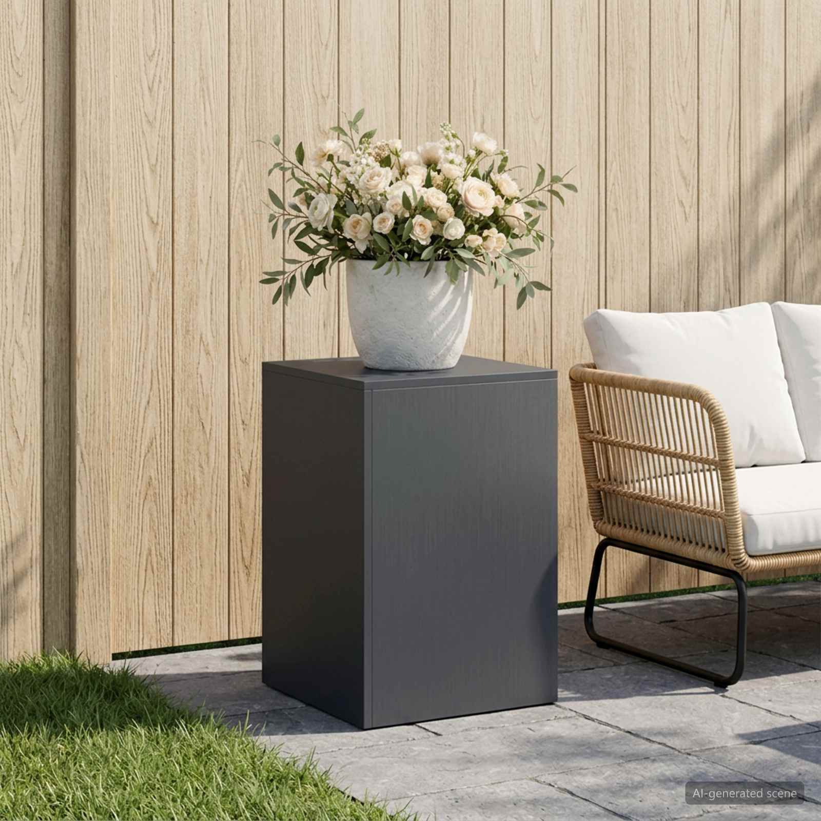 Supporto per piante Antracite 40 x 40 x 60 cm Acciaio Inox