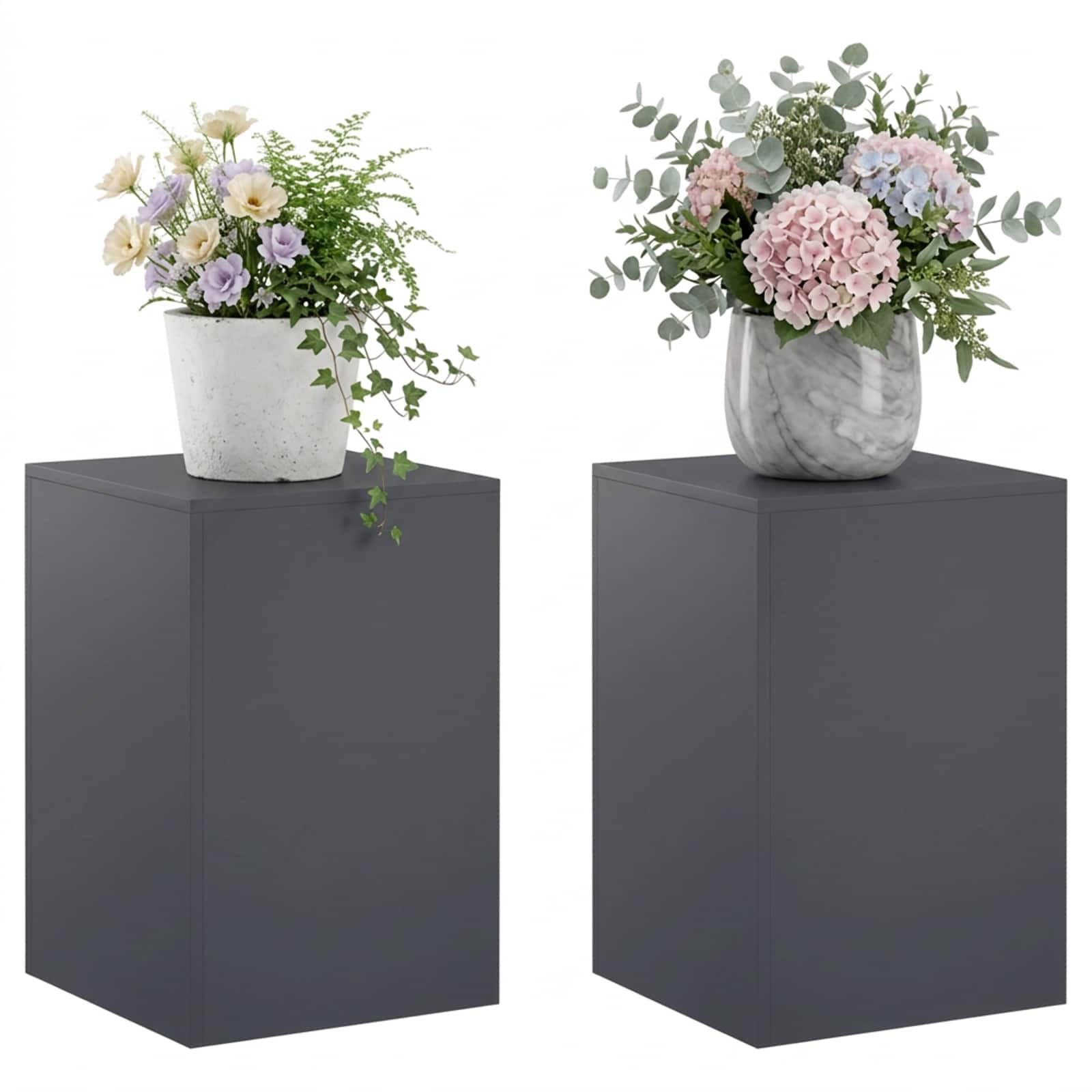 Supporto per piante 2 pcs Antracite 40 x 40 x 60 cm