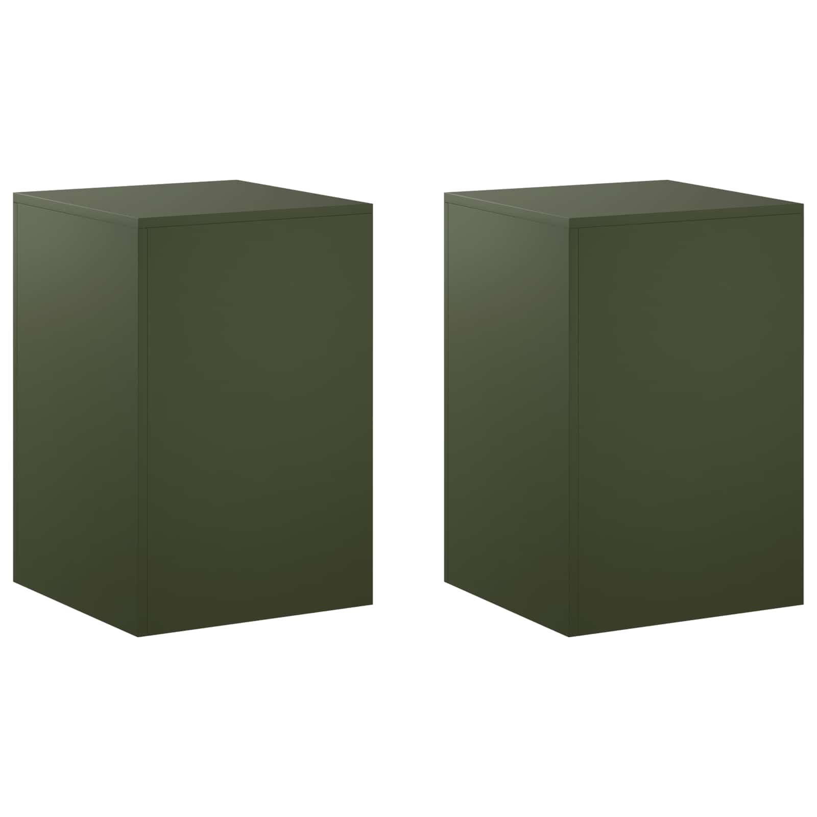 Supporto per piante 2 pcs Verde Oliva 40 x 40 x 60 cm Acciaio