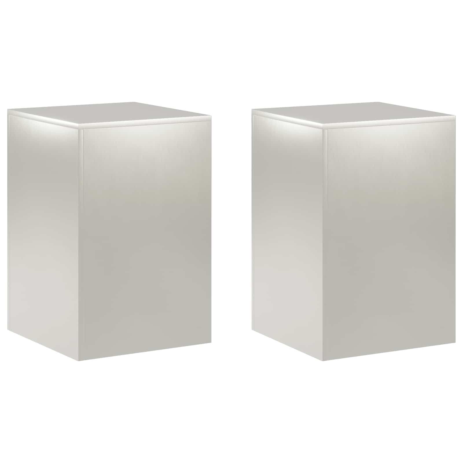 Supporto per piante 2 pcs Argento 40 x 40 x 60 cm Acciaio