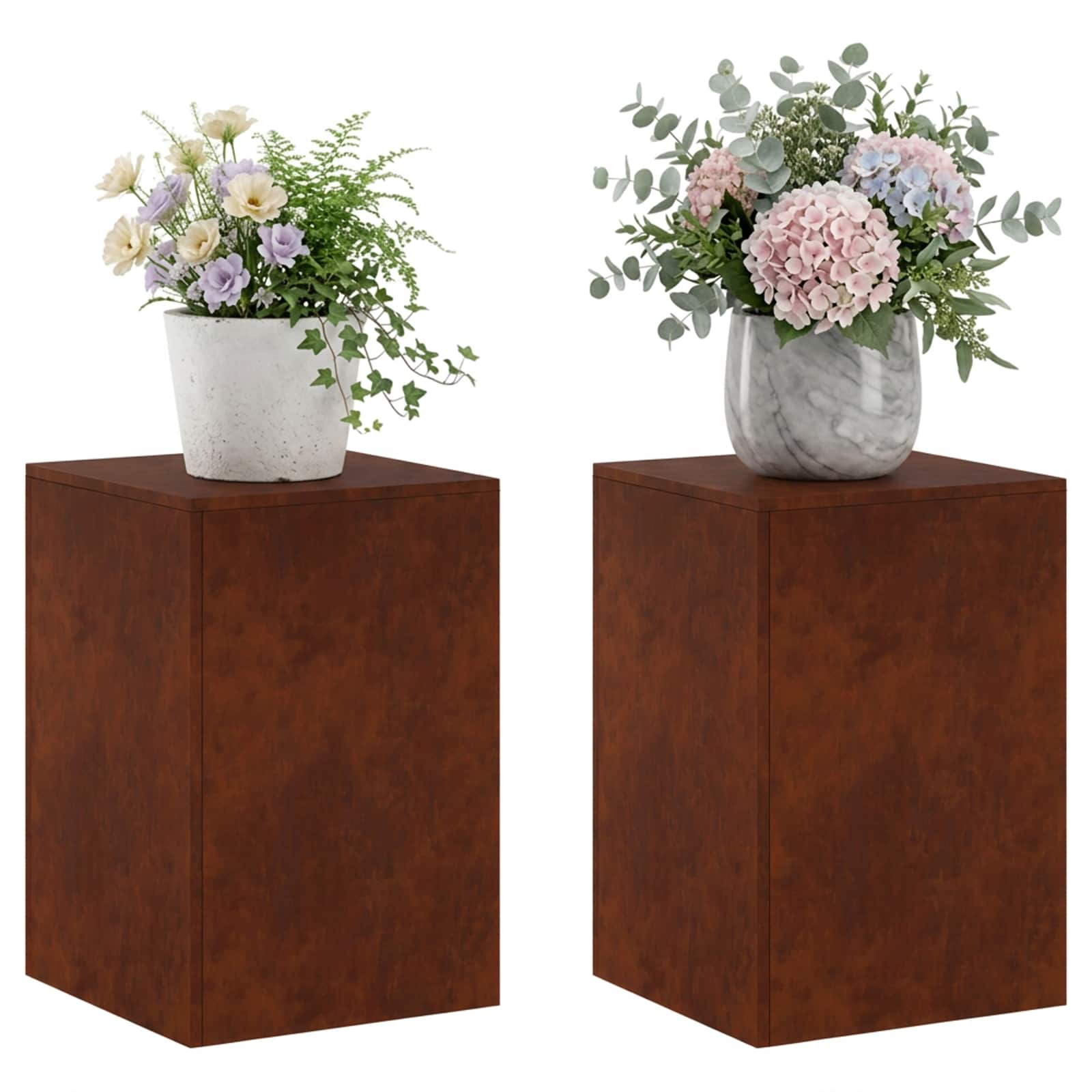 Supporto per piante 2 pcs Ruggine 40 x 40 x 60 cm