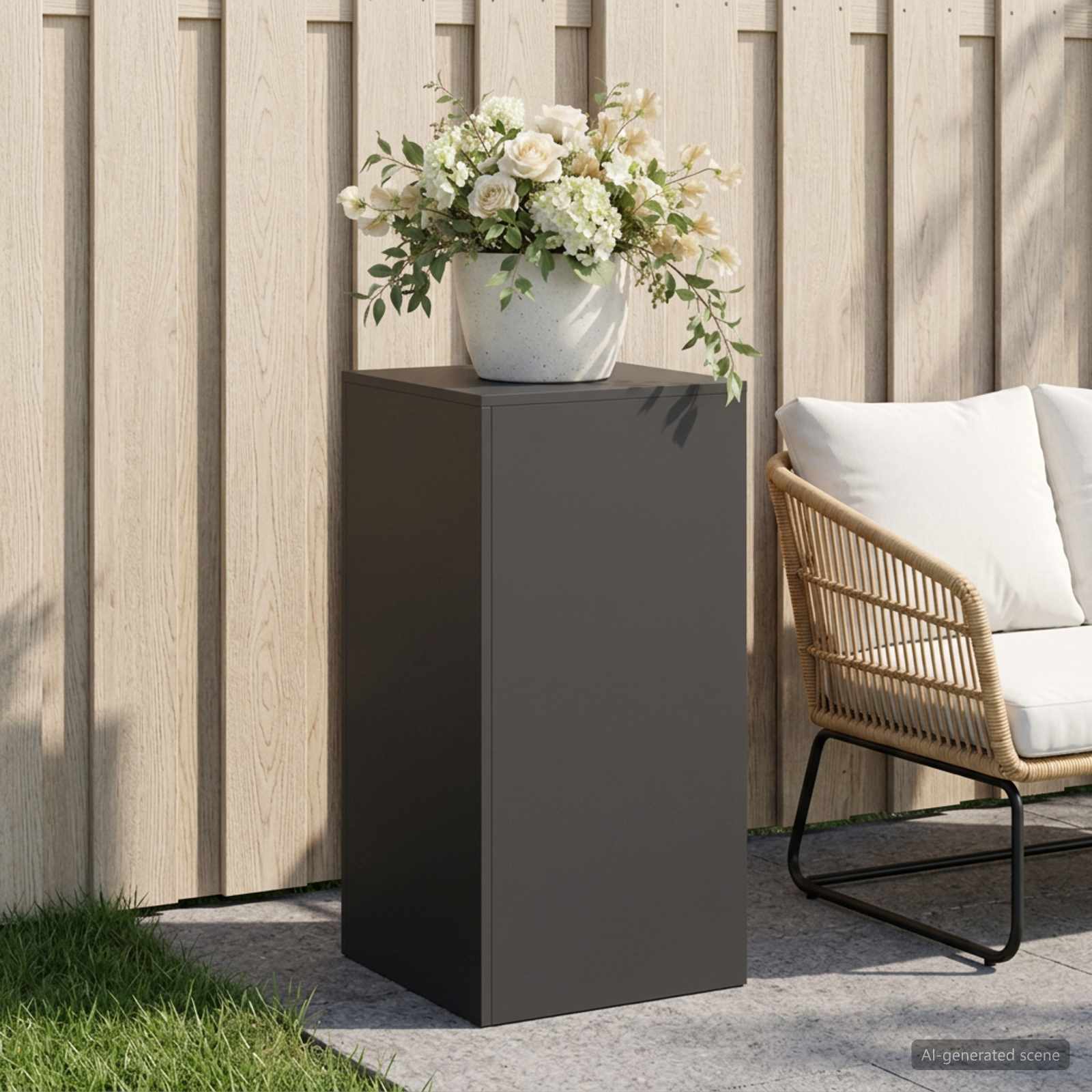 Supporto per piante Nero 40 x 40 x 80 cm Acciaio