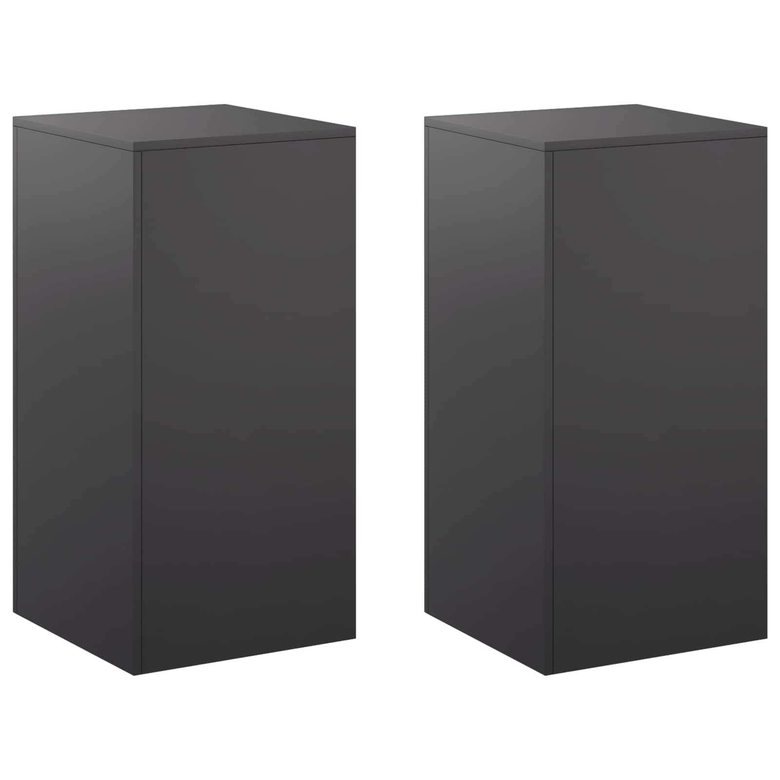 Supporto per piante 2 pcs Nero 40 x 40 x 80 cm Acciaio