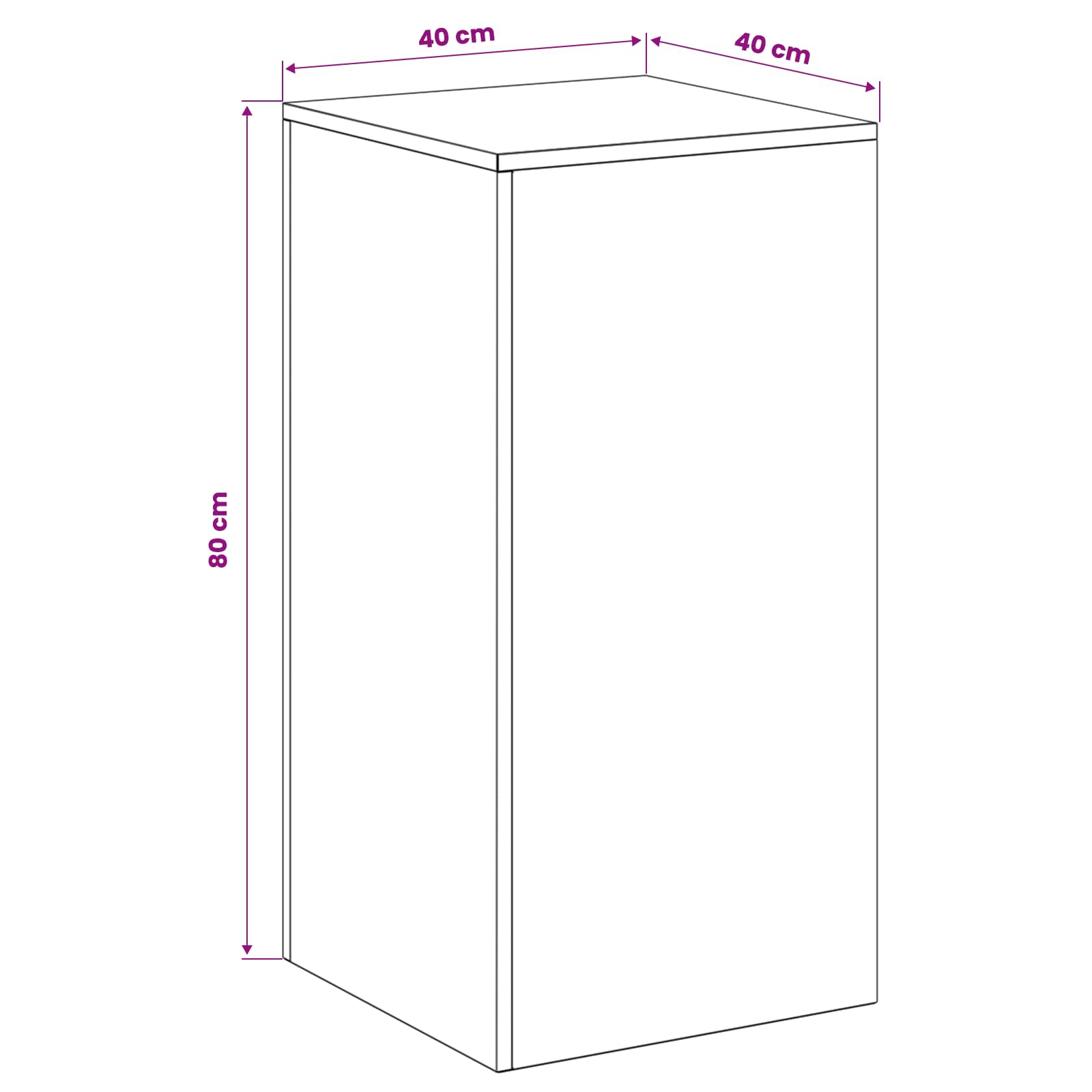 Supporto per piante Bianco 40 x 40 x 80 cm Acciaio