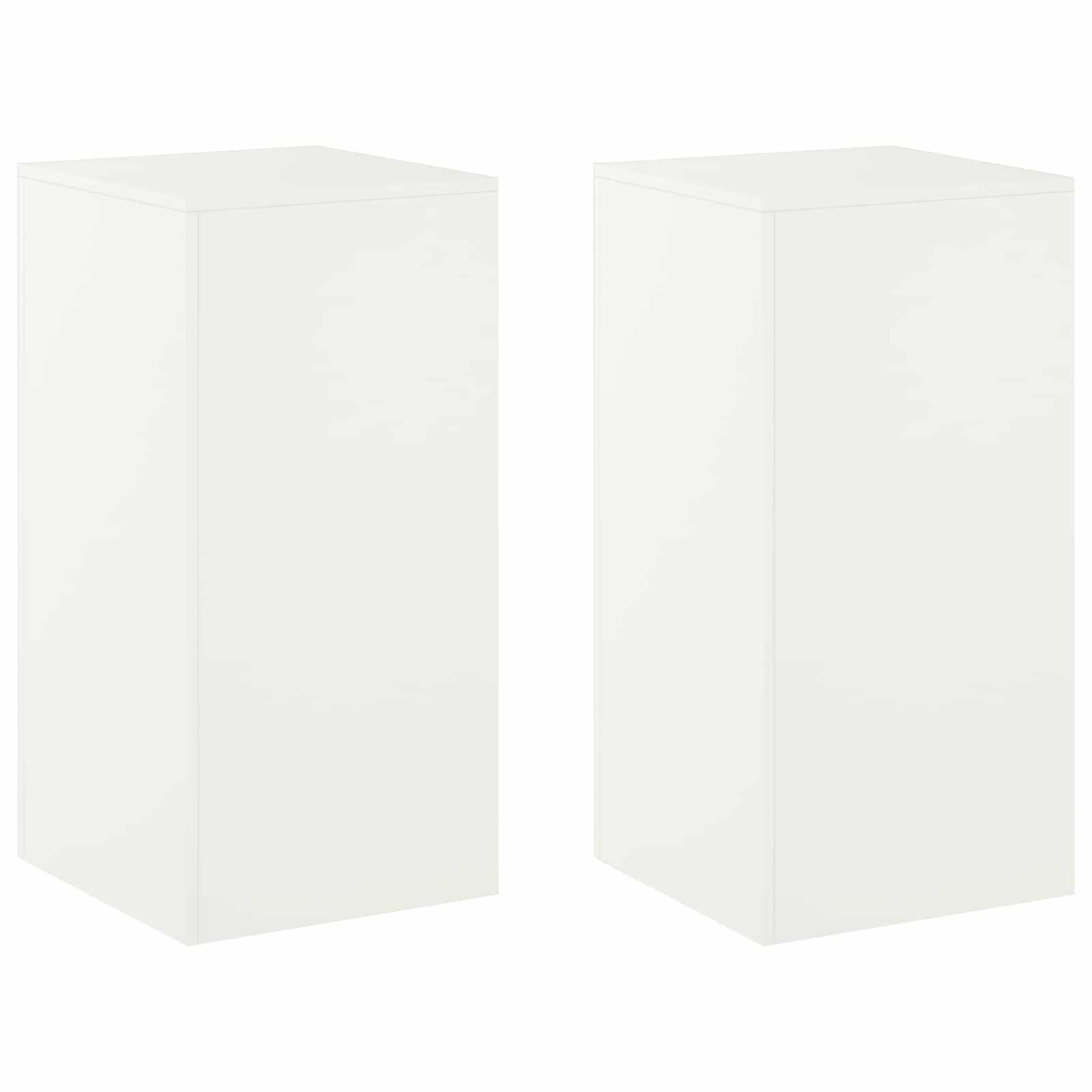 Supporto per piante 2 pcs Bianco 40 x 40 x 80 cm Acciaio